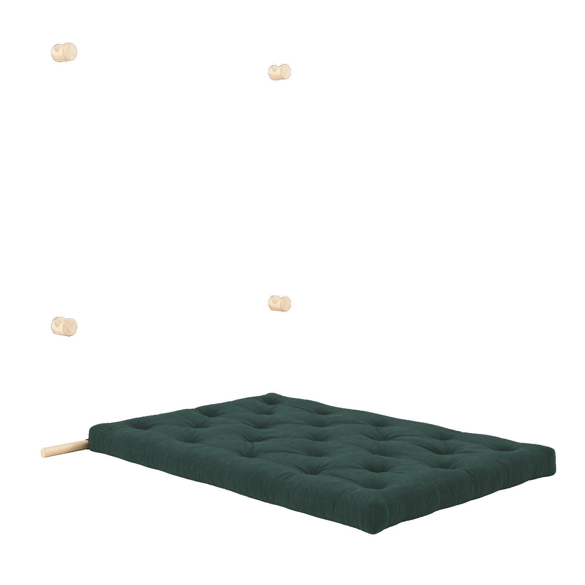 Karup Design Schlafsofa »Hooked Schlafsessel, Sitz- und Schlafplatz, Wandmontiert, platzsparend«, Futonmatratze inkl. Halterungsset aus FSC®-zertifiziertem Massivholz