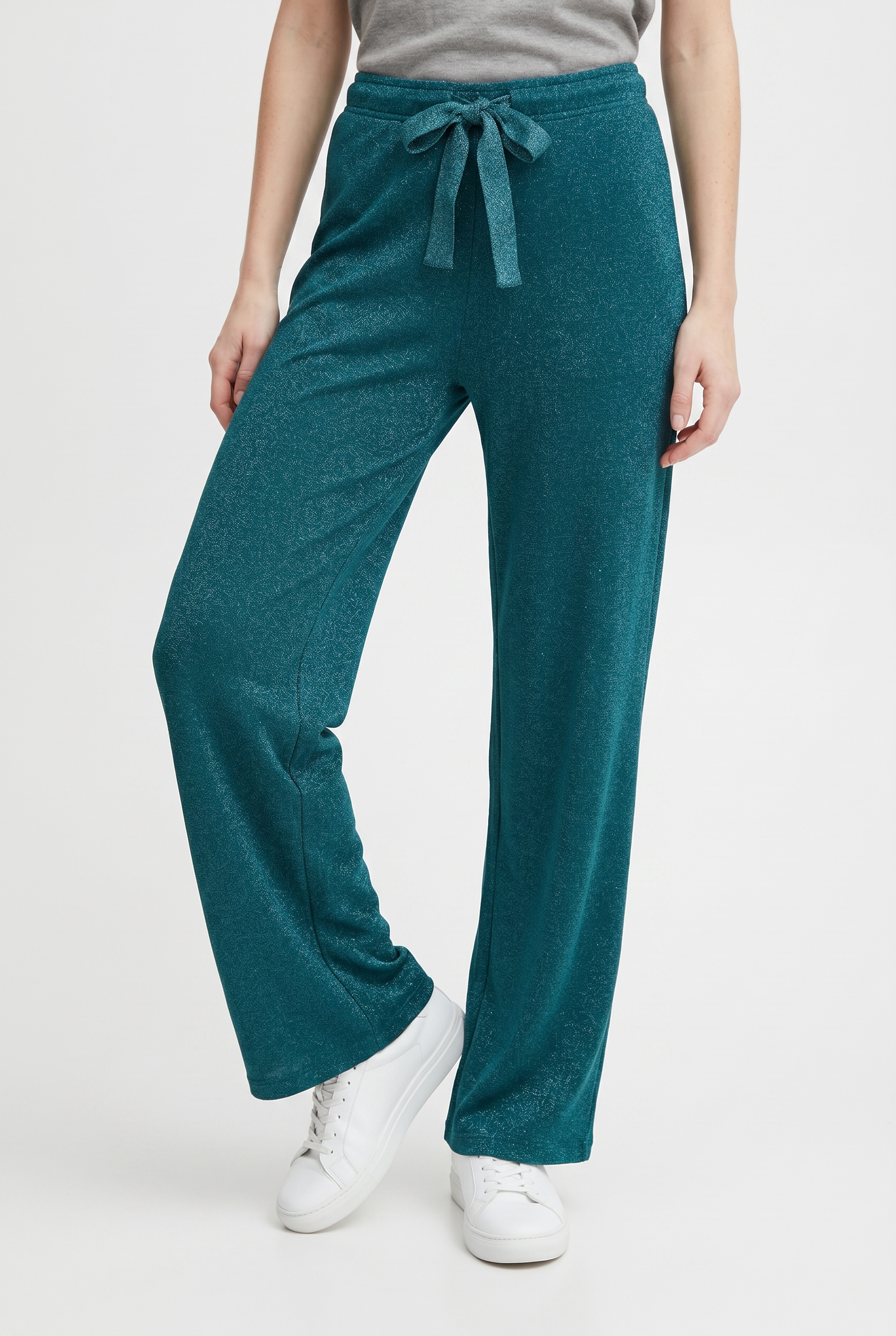 pieces Sweathose "PCCHILLI WIDE GLITTER SWEAT PANT NOOS BC" Baumwollmischung