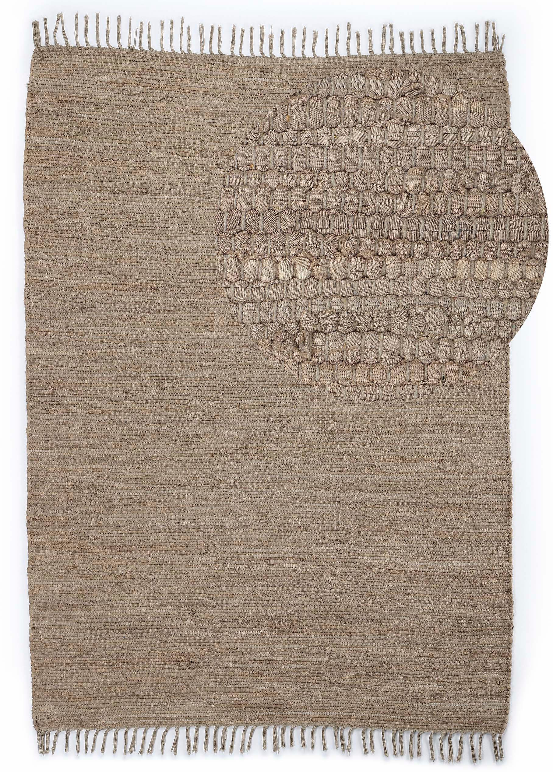 OTTO home Teppich "Handweb Uni, Wendeteppich" rechteckig 5 mm Höhe Fleckerl günstig online kaufen