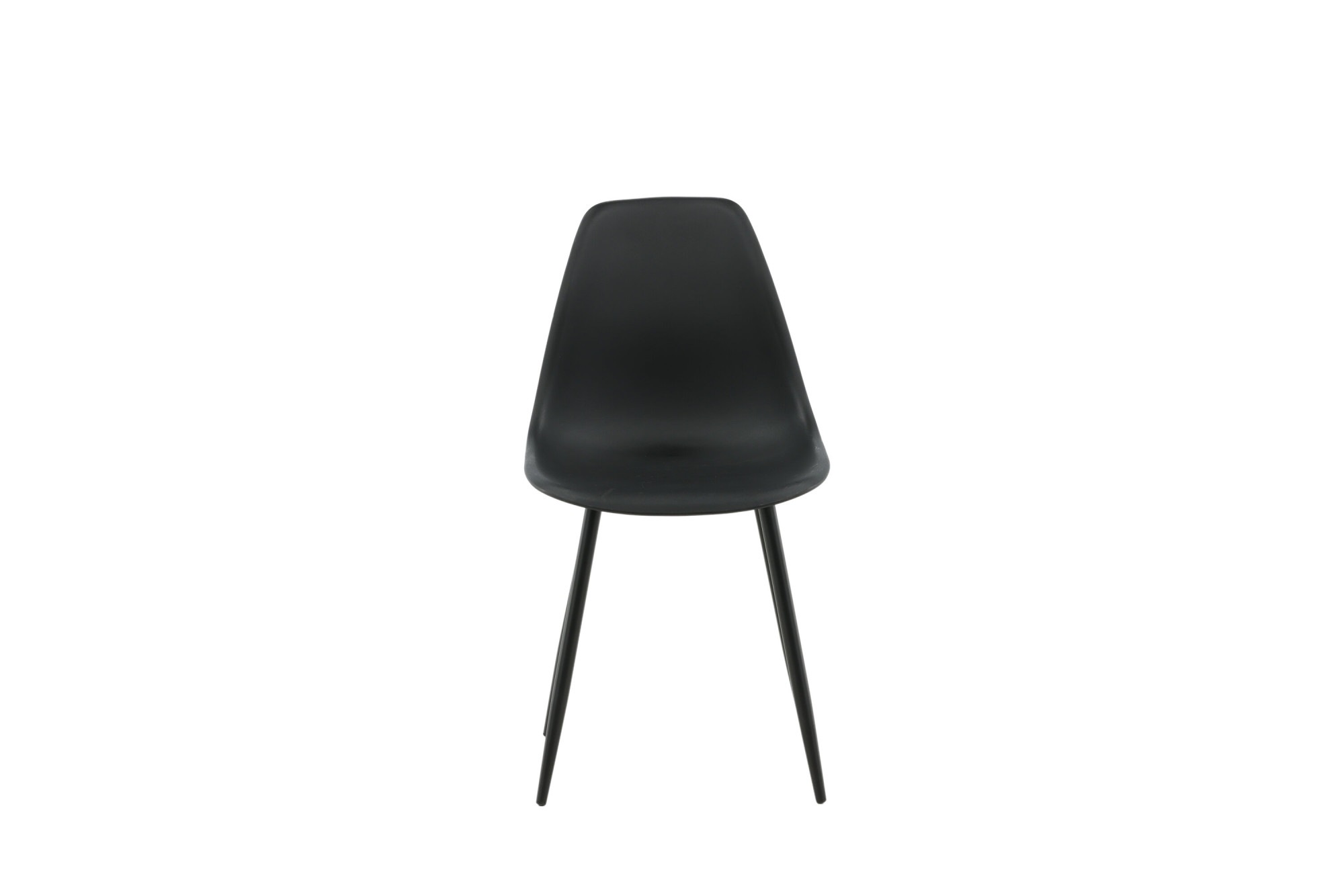 Venture Home Esszimmerstuhl »Polar Plastic, 2er-Set Esszimmerstühle in Schwarz, pflegeleicht« () 2 Stk.Polsterstuhl, Hartschalen-Sitz, Metallbeine, geschwungen, modern