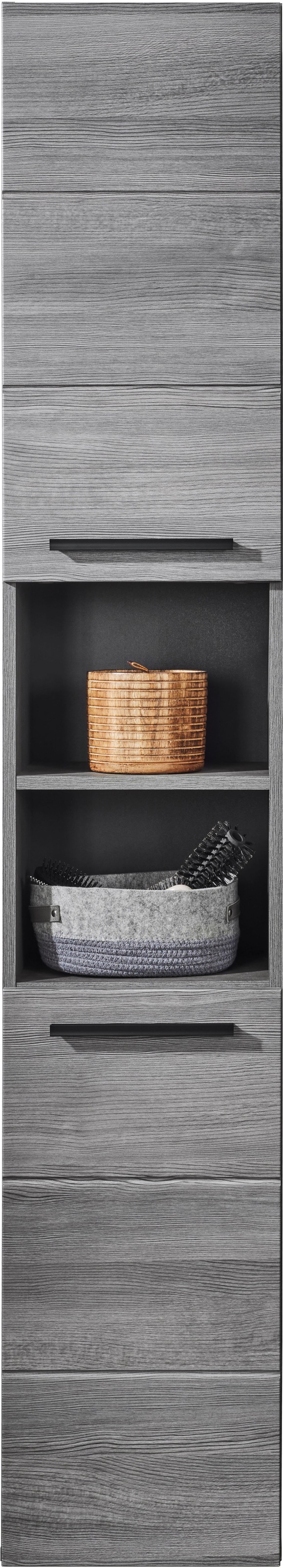 BASIC by Balculina Hochschrank »Silver,Badezimmerschrank BxHxT 34x190x30«, (1 St.), Breite 34cm, Tür L/R monierbar, FSC-Mix 70%