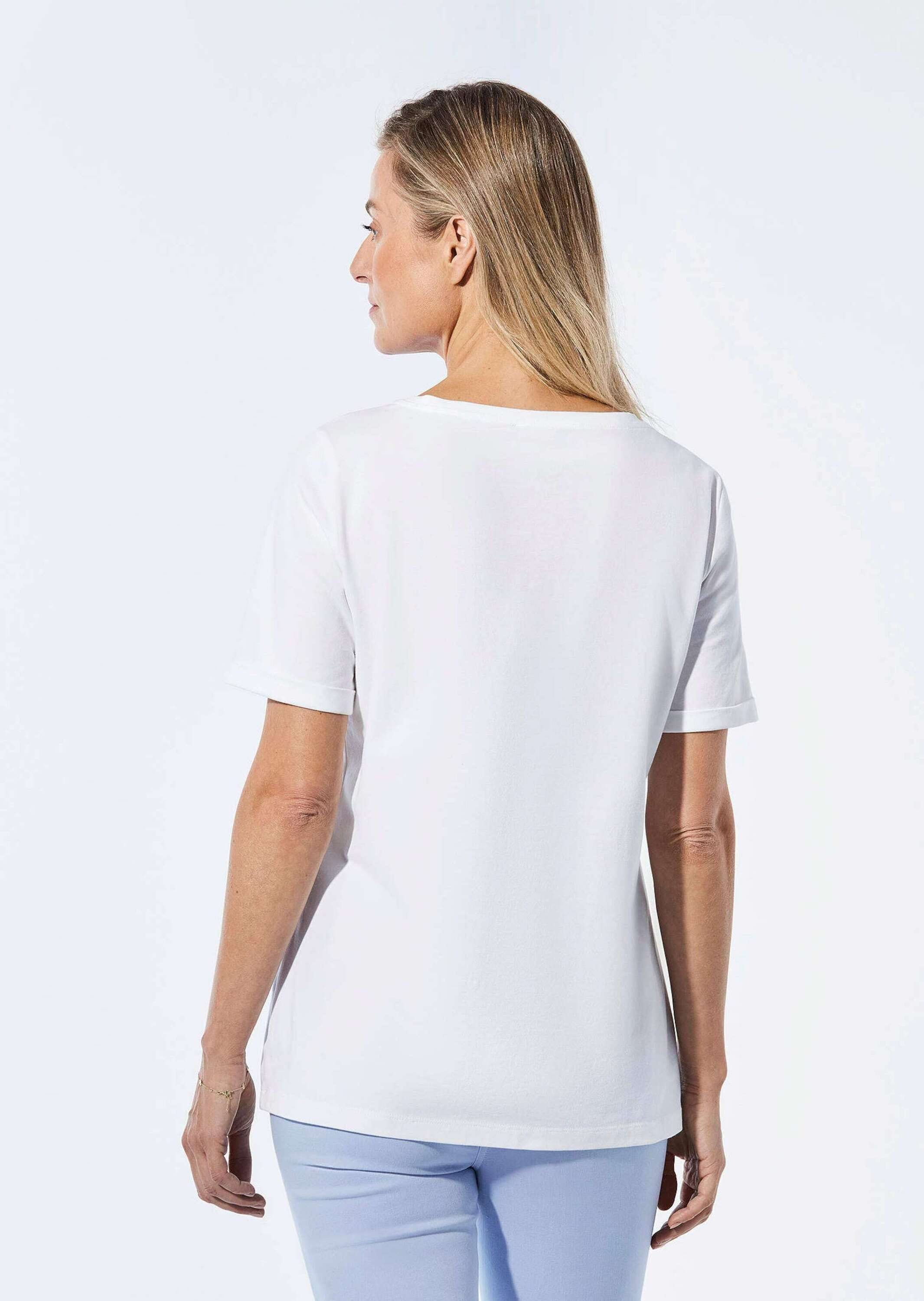 GOLDNER Kurzarmshirt »Jerseyshirt mit überschnittenen Schultern«