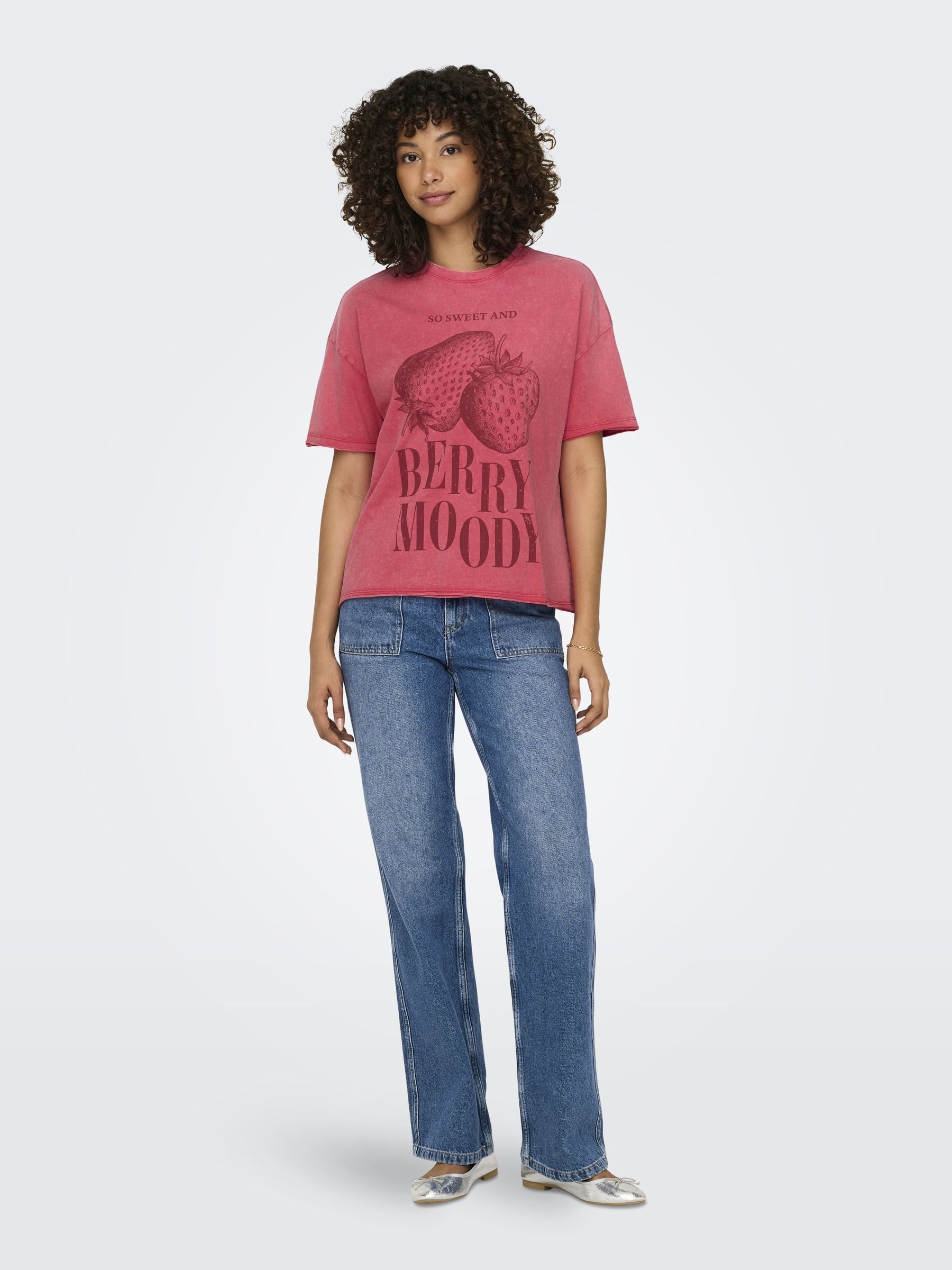 ONLY Kurzarmshirt »ONLKINNA S/S FRUIT TOP BOX JRS«