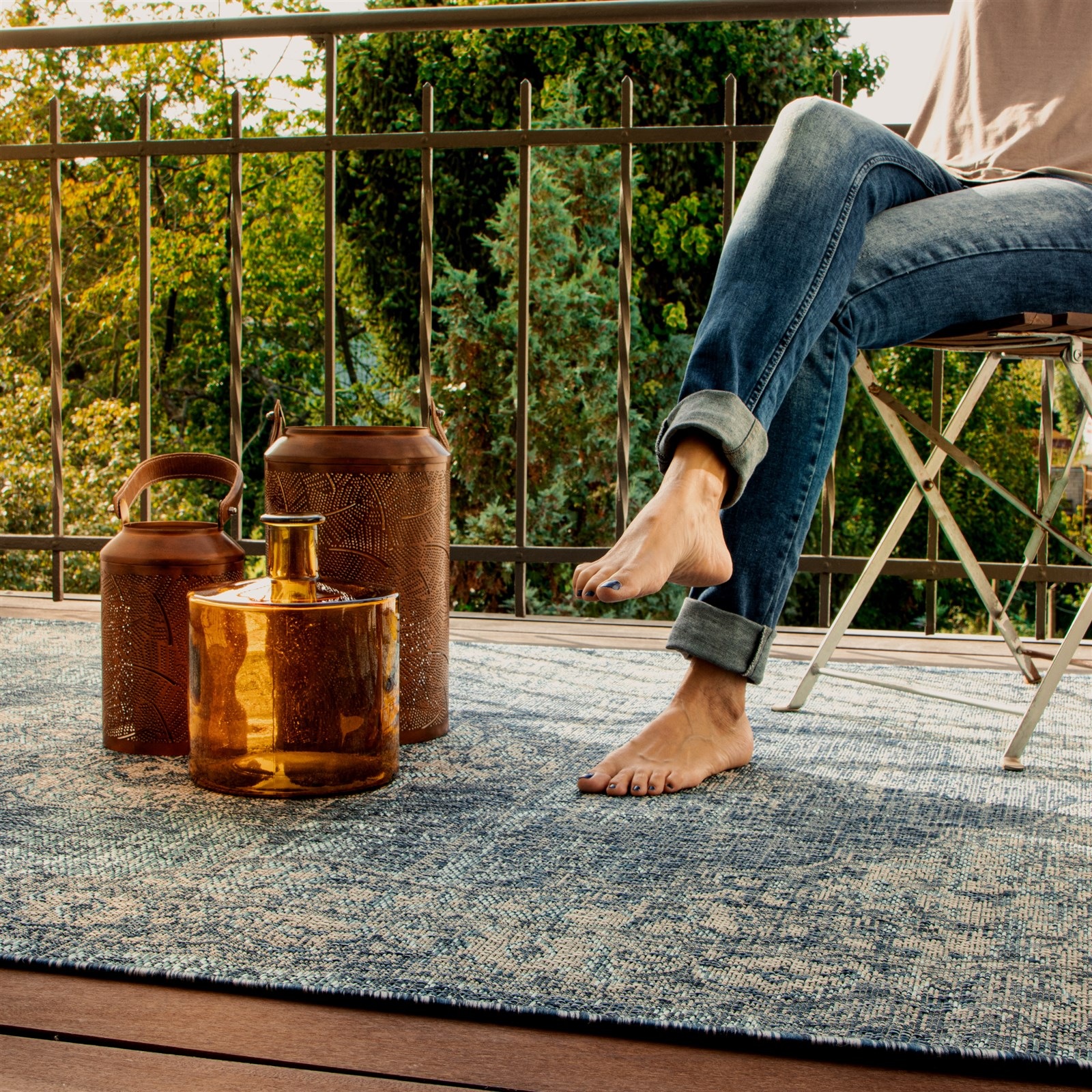 Kayoom Teppich "Nautic 885" rechteckig 7 mm Höhe Kurzflor, Vintage, Moderne günstig online kaufen