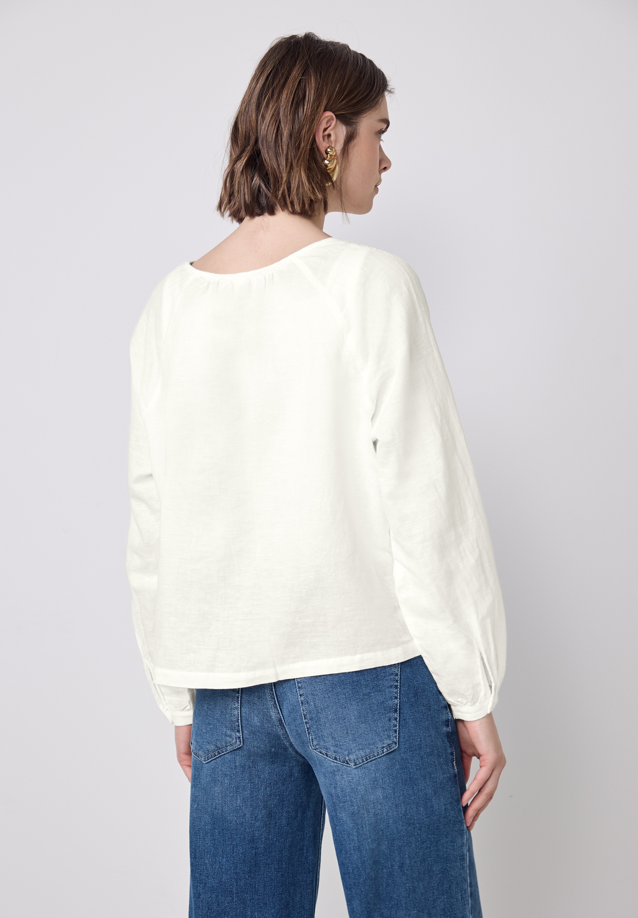 STREET ONE STUDIO Langarmbluse, mit Cut-Out Detail günstig online kaufen