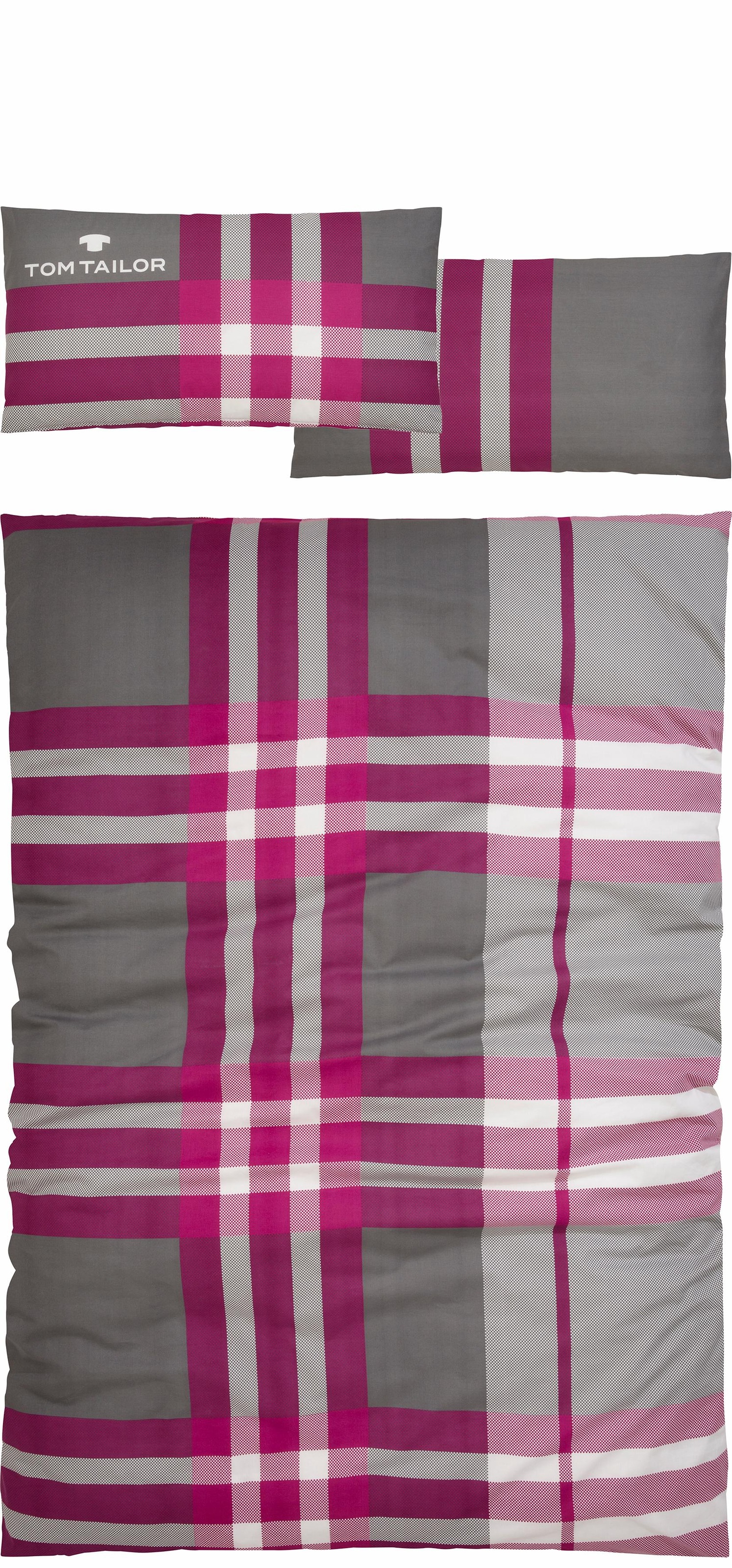 TOM TAILOR HOME Bettwäsche »Nick in Gr. 135x200 oder 155x220 cm«, mit Gratiszugabe Gästehandtuch