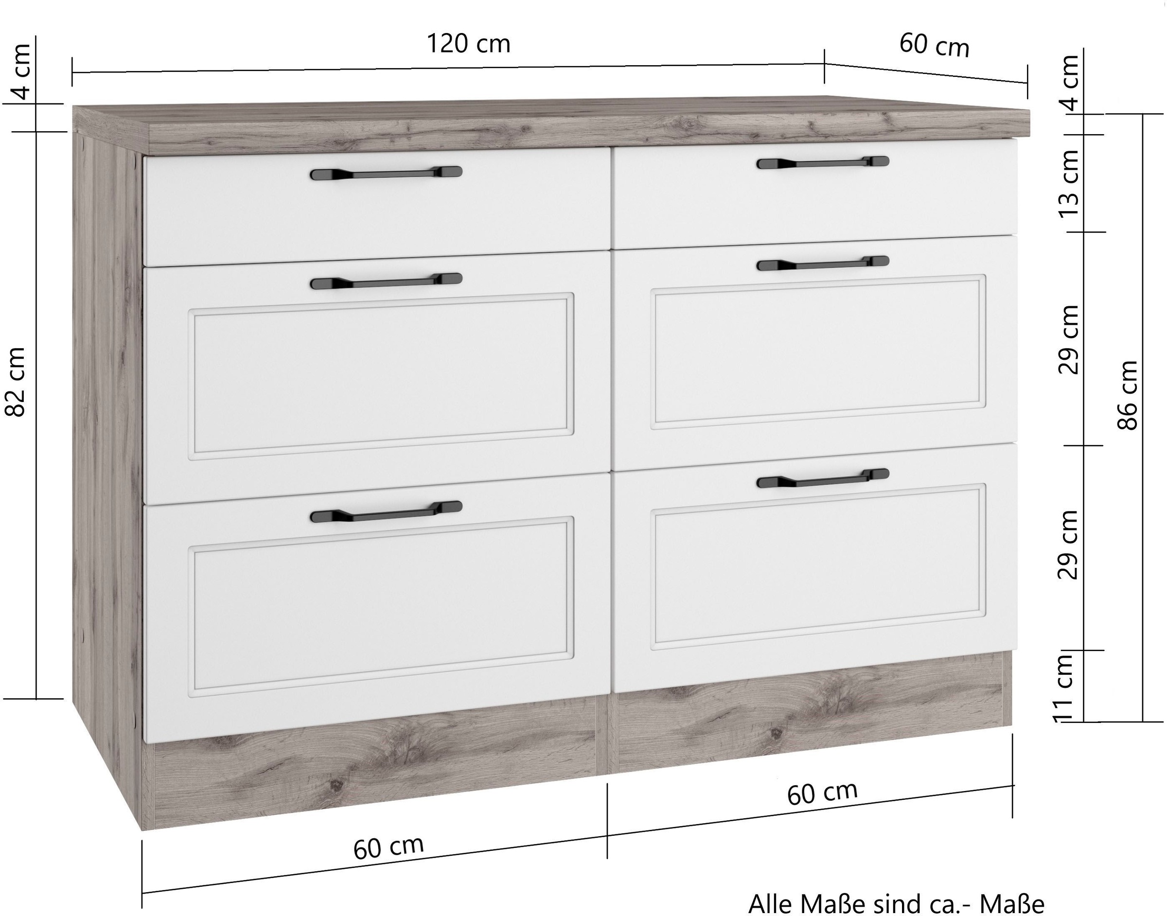 KOCHSTATION Unterschrank »KS-Lana«, Breite 120 cm