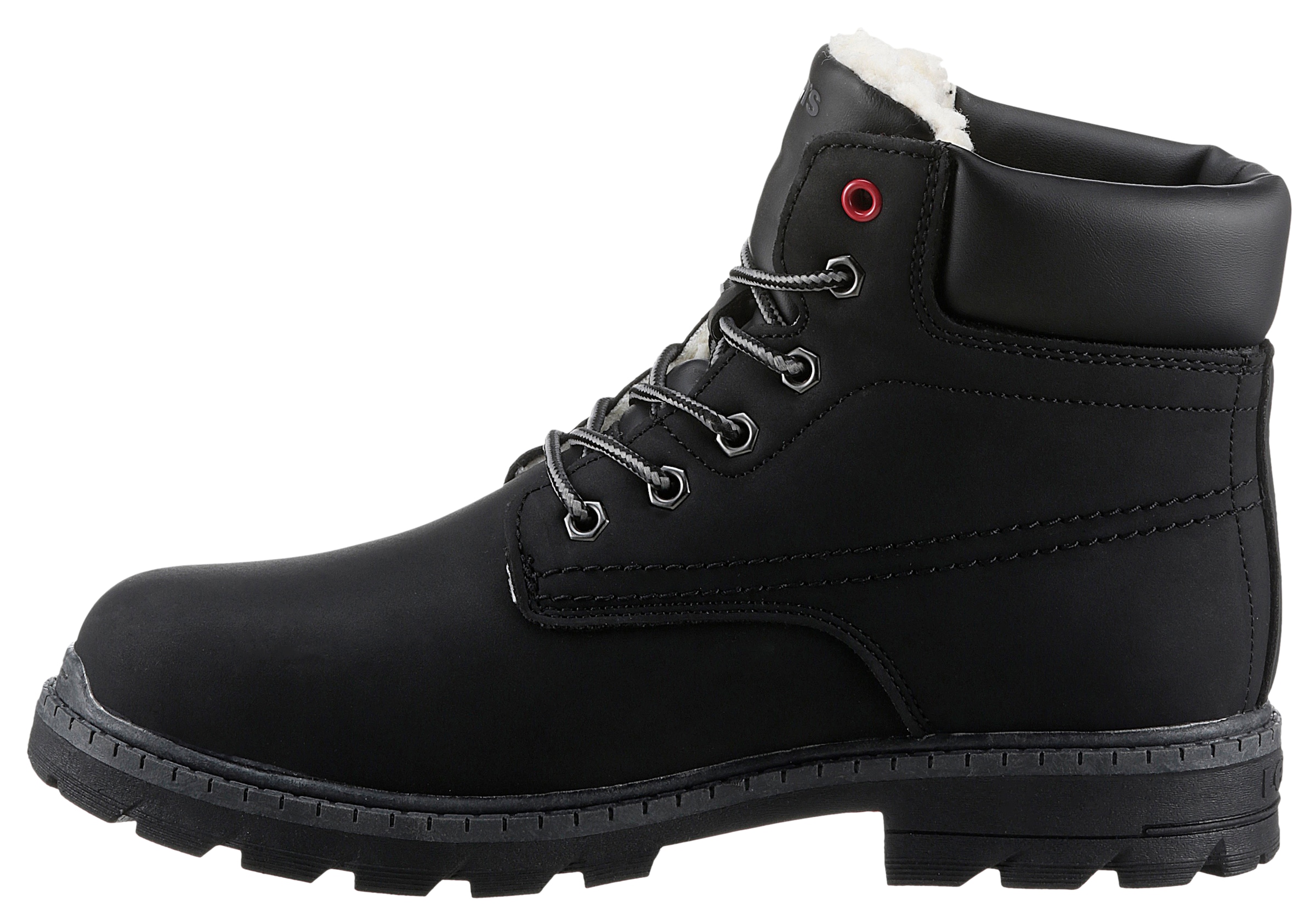 Levi's® Kids Winterboots »LEVIS® NEW FORREST FUR«, Blockabsatz, Outdoorschuh, Schnürboots mit gepolstertem Schaftrand