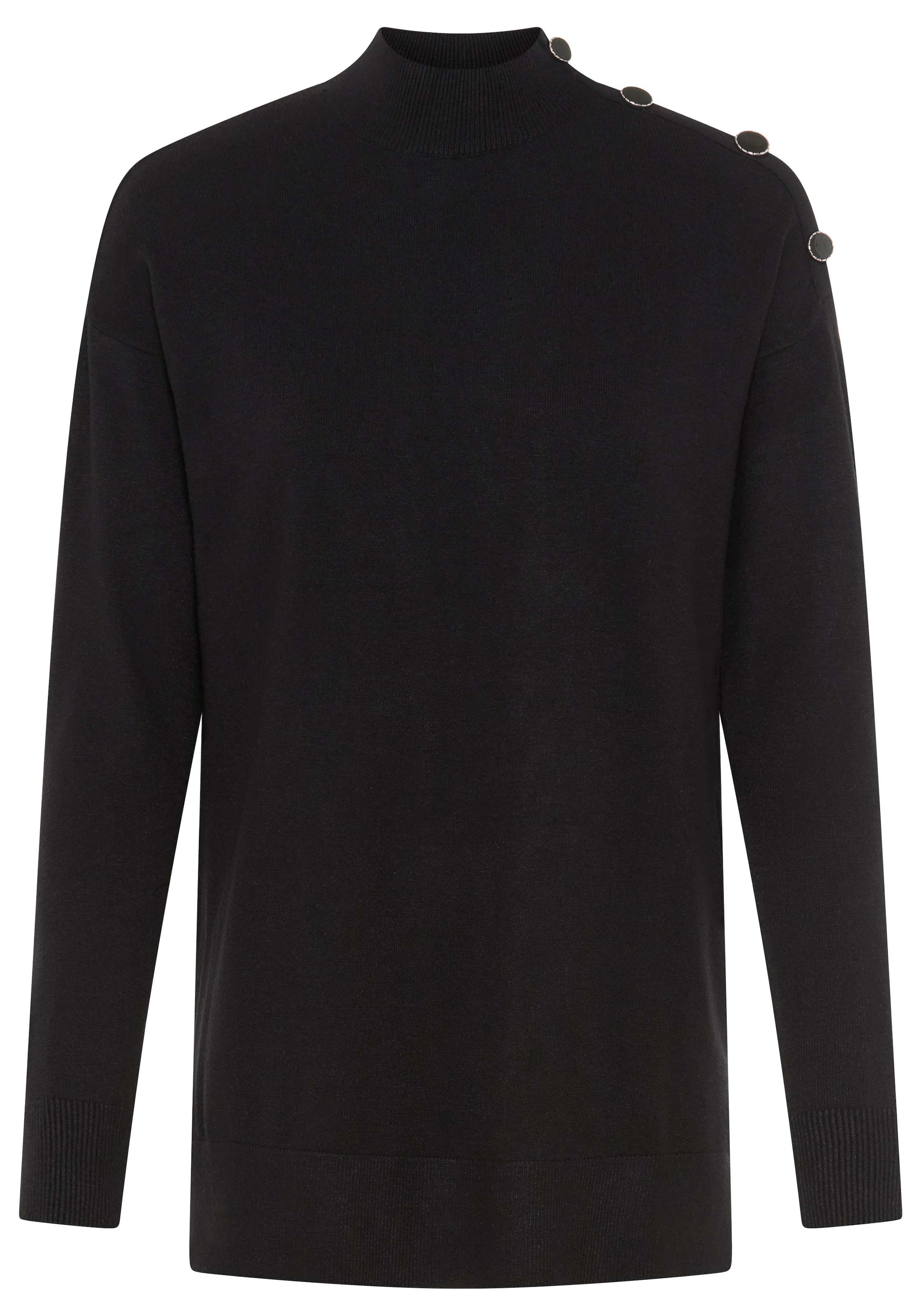 Tamaris Stehkragenpullover mit Knöpfen an der Schulter