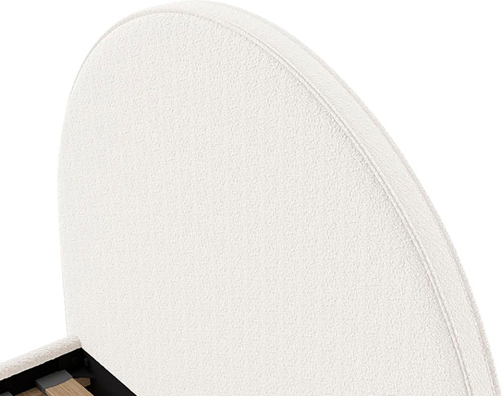 Vipack Polsterbett »MOON«, (Made in Europe), 2 Breiten (90 o. 140 cm), Lattenrost, Bouclé Stoff, wahlw. 4 Farben