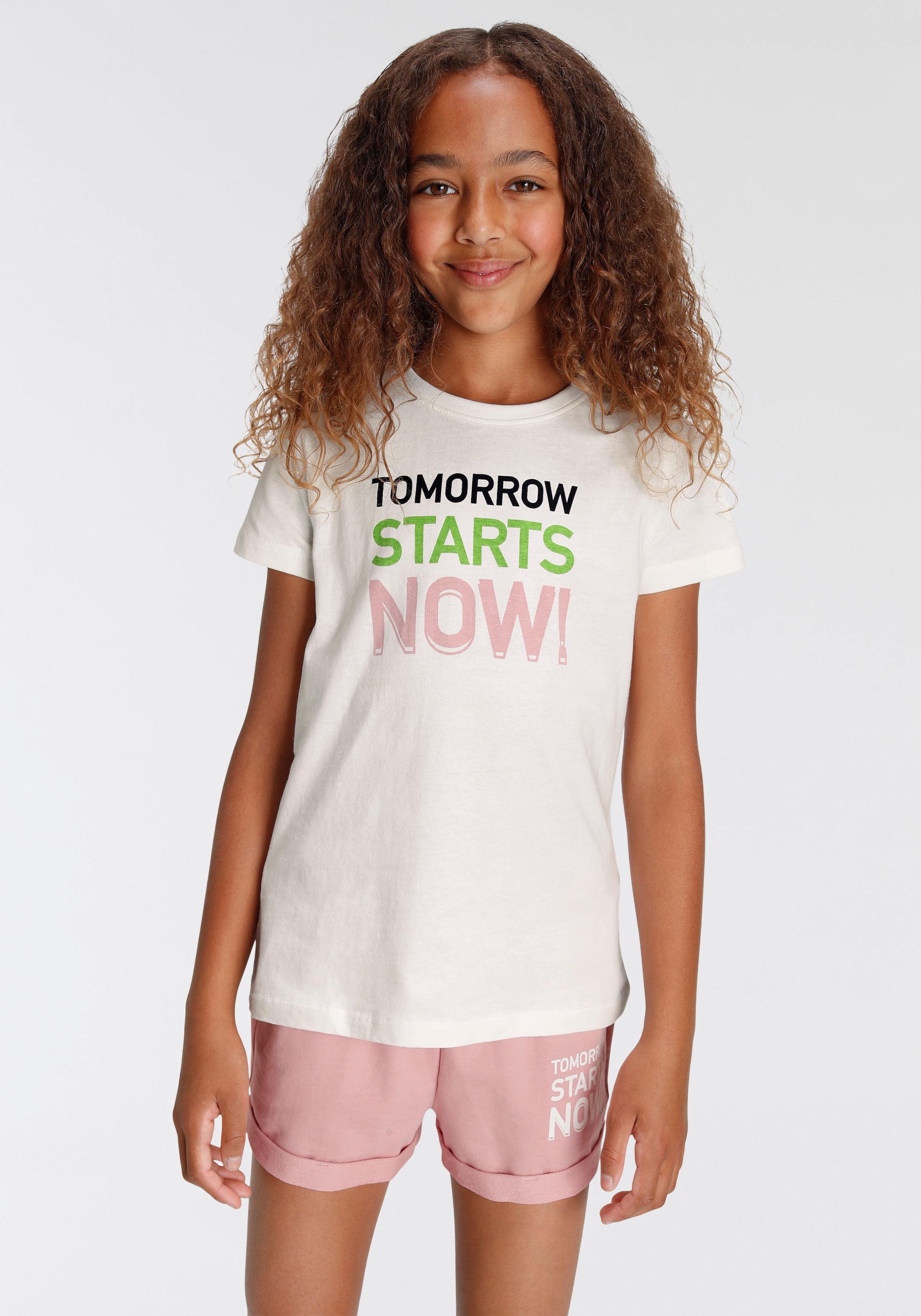 now!«, Druck T-Shirt | BAUR KIDSWORLD »Tomorrow starts