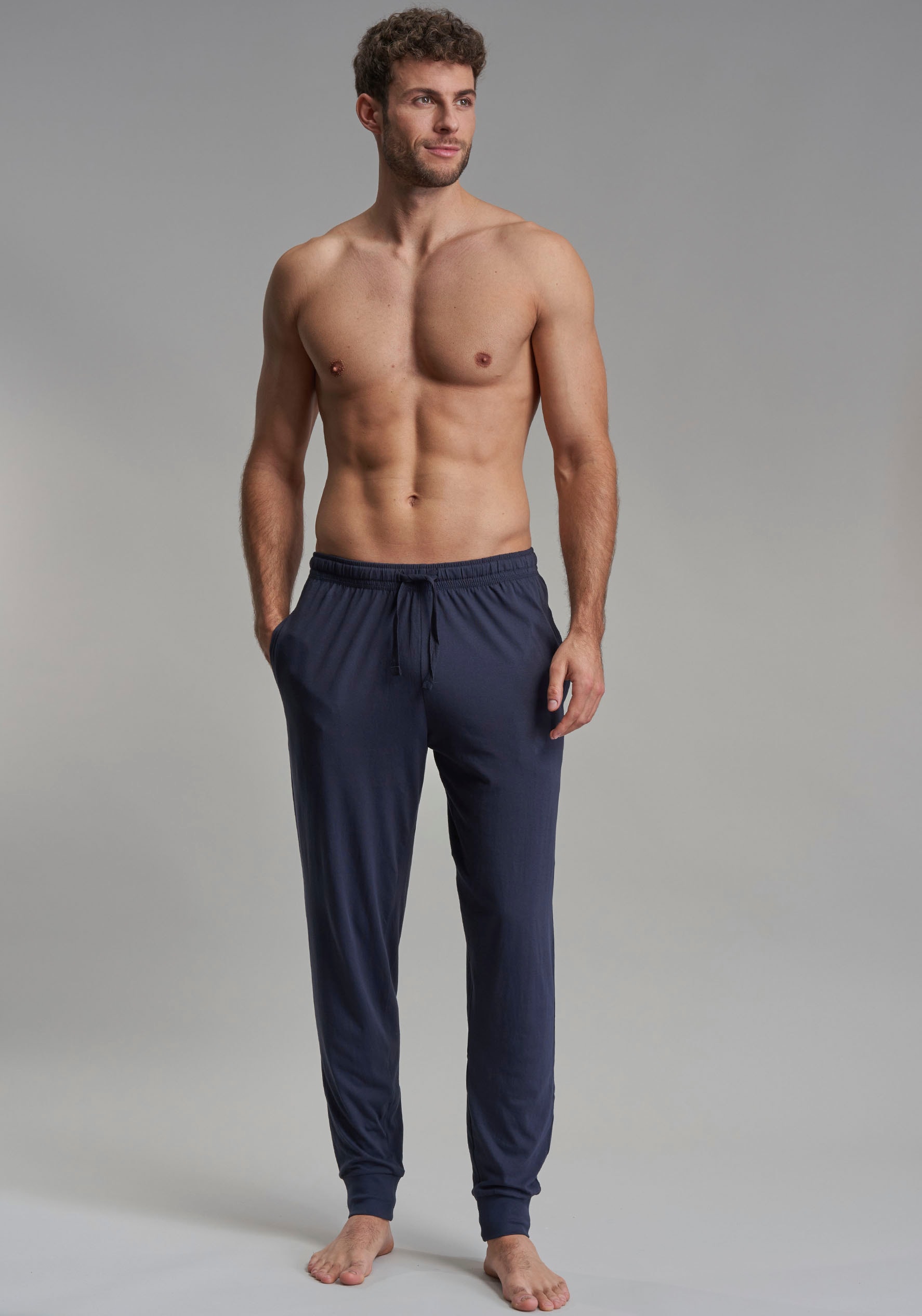 GÖTZBURG Loungehose "New York" Baumwolle, Seitentaschen, bequem, basic, wei günstig online kaufen