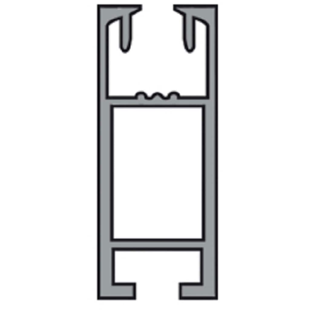 SCHÖNER WOHNEN LAMINAT Gardinenstange »Gardinenstange Matteo mit Innenlauf, rechteckig«, 1 läufig-läufig