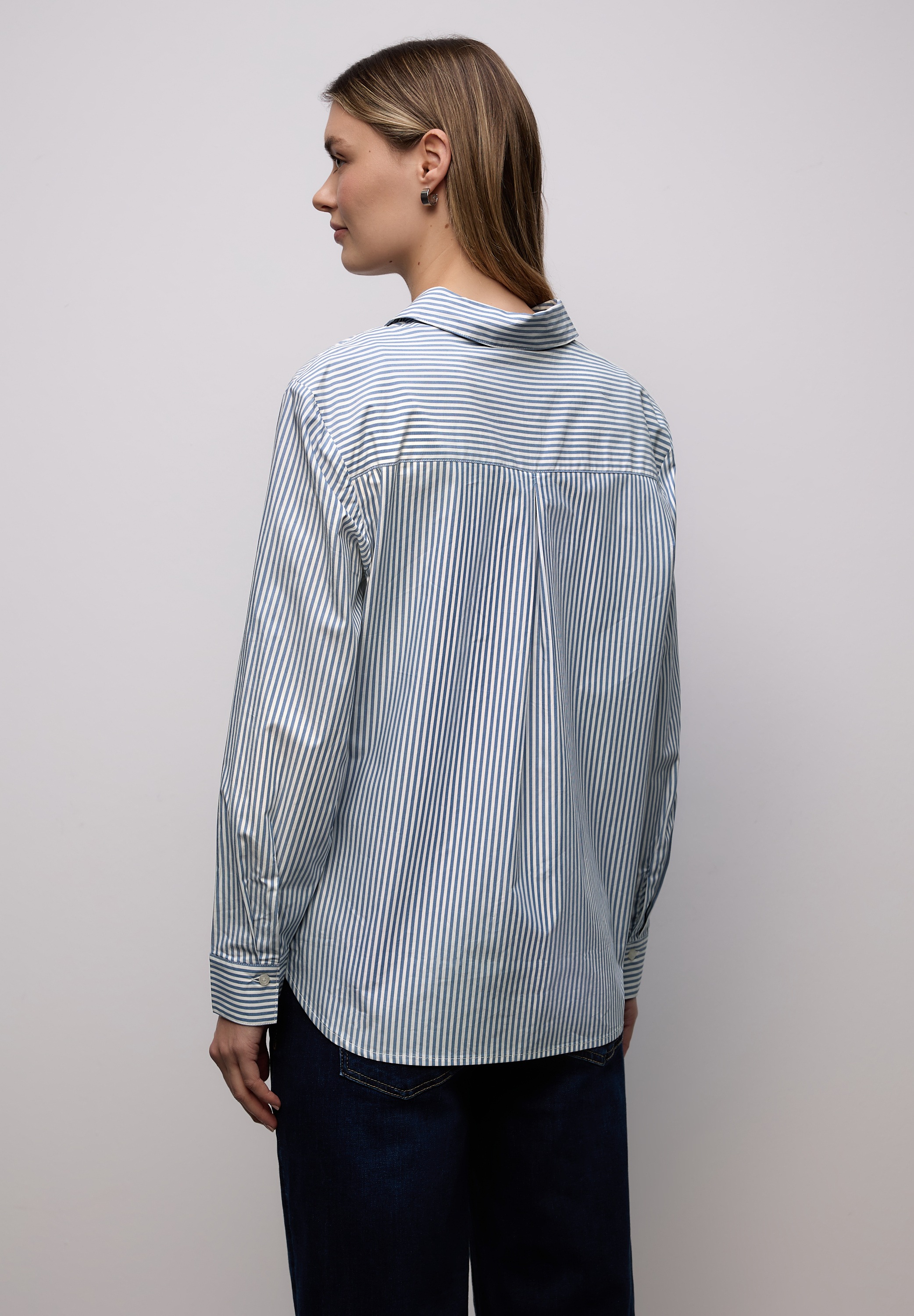 STREET ONE Langarmbluse aus reiner Baumwolle