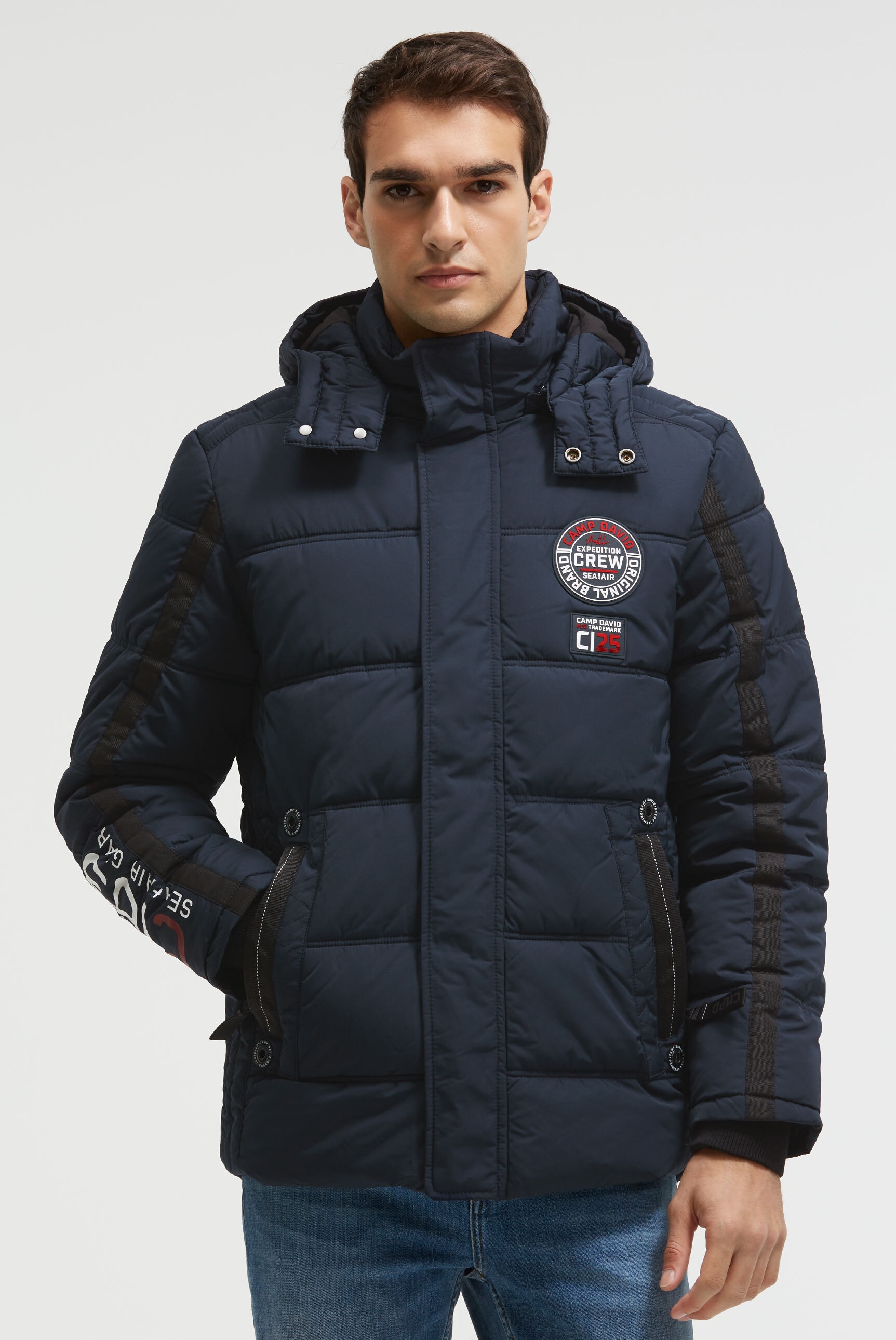 CAMP DAVID Winterjacke, mit Kapuze, mit Innentaschen