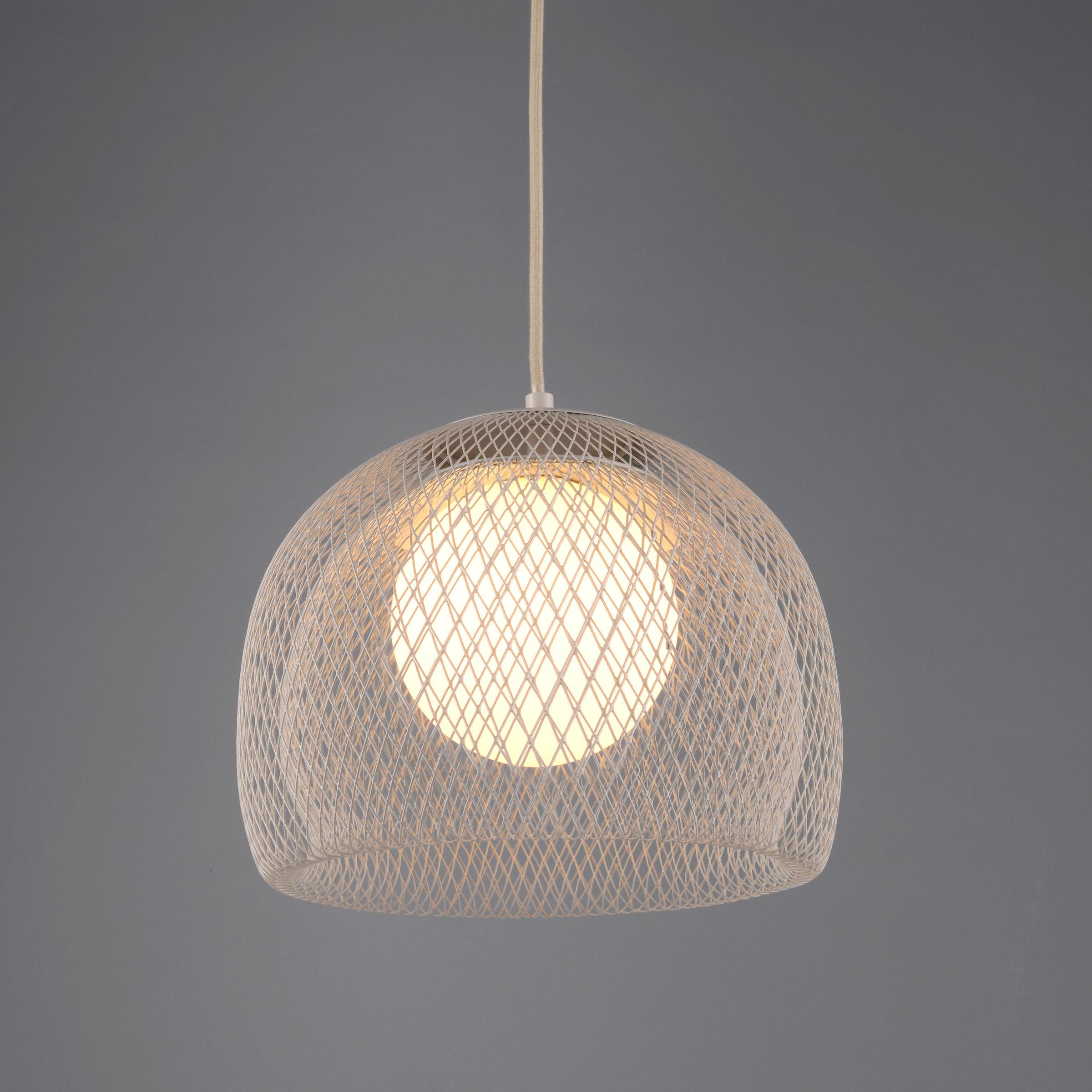 SCHÖNER WOHNEN-Kollektion Pendelleuchte »MESH« G9 1 Stk. Filigranes Design, sanftes Licht & höhenverstellbar in Sandbrise