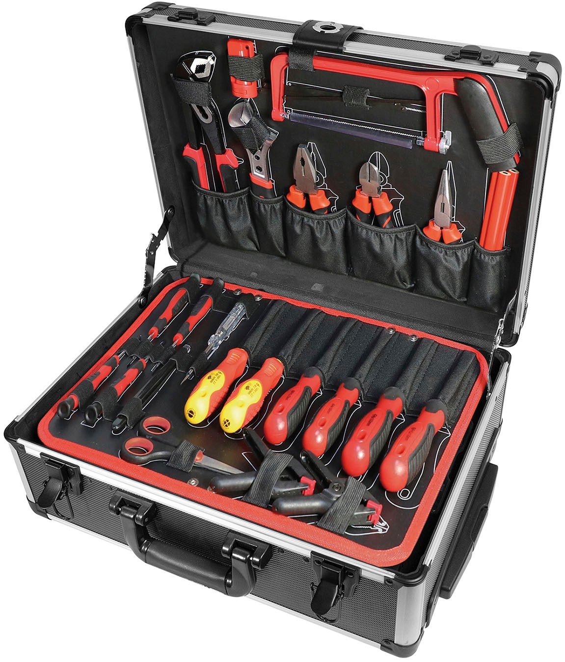 BM-WERKZEUGE Werkzeugtrolley, B/H/T: 37cm x 22cm x 48cm, grau, Aufbewahrungsboxen, 211-tlg.