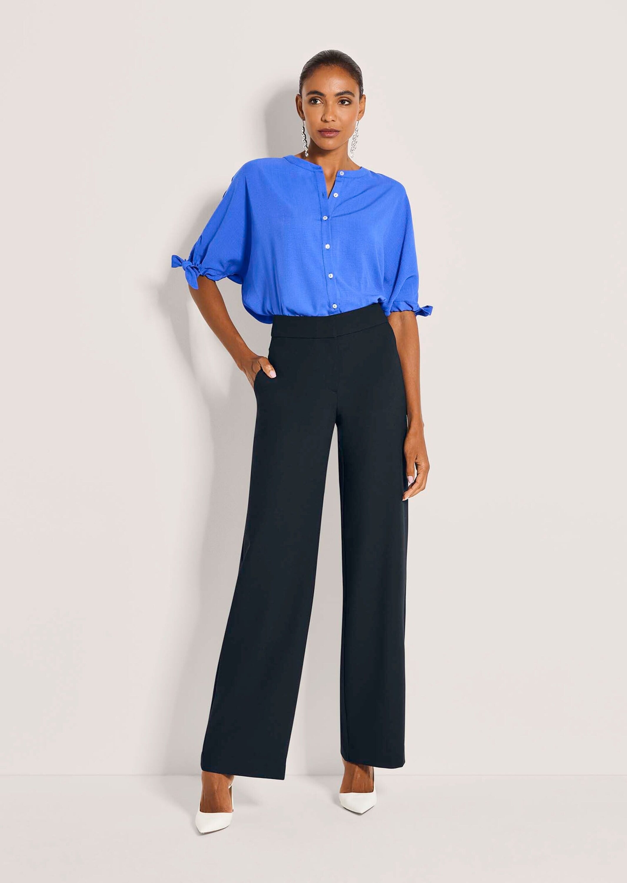 MADELEINE Palazzohose »Bügelfaltenhose Sommerhose mit Formbund«