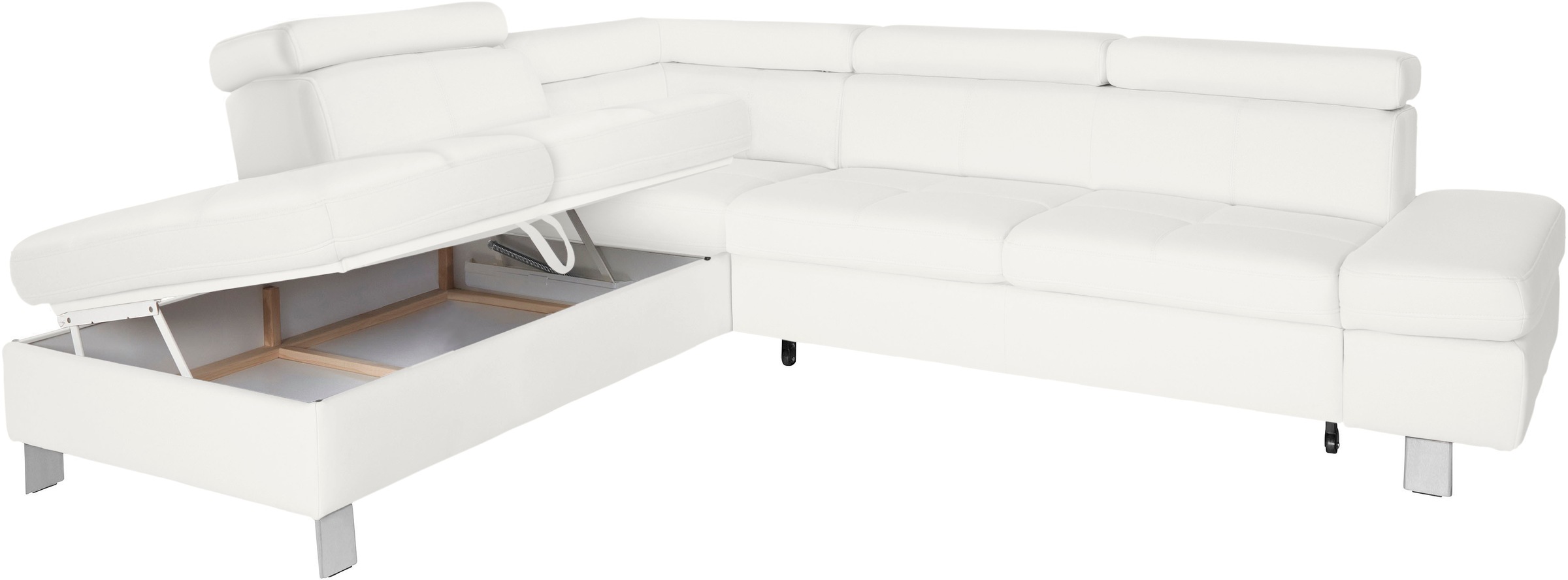 exxpo - sofa fashion Ecksofa »Fiji, L-Form«, mit Kopf- bzw. Rückenverstellung, wahlweise mit Bettfunktion