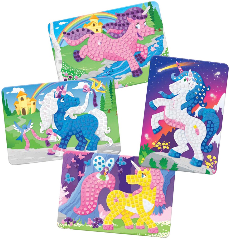 Sticky Mosaics Kreativset »Sticky Mosaics, Glitzer Einhorn«