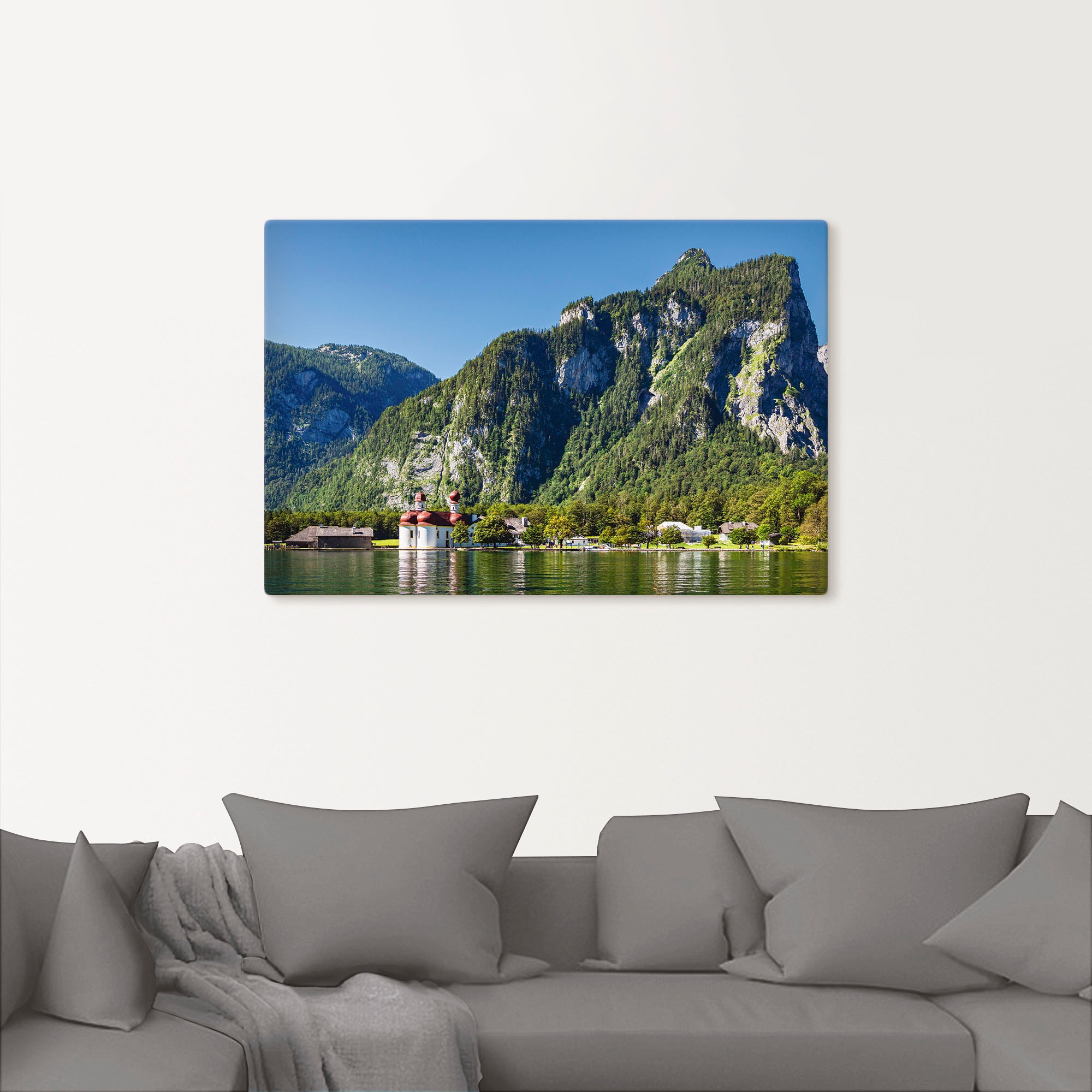 Thumbnail - Artland Wandbild "Blick auf den Königssee", Berge & Alpenbilder, (1 St.), als Alubild, Outdoorbild, Leinwandbild, Poster...