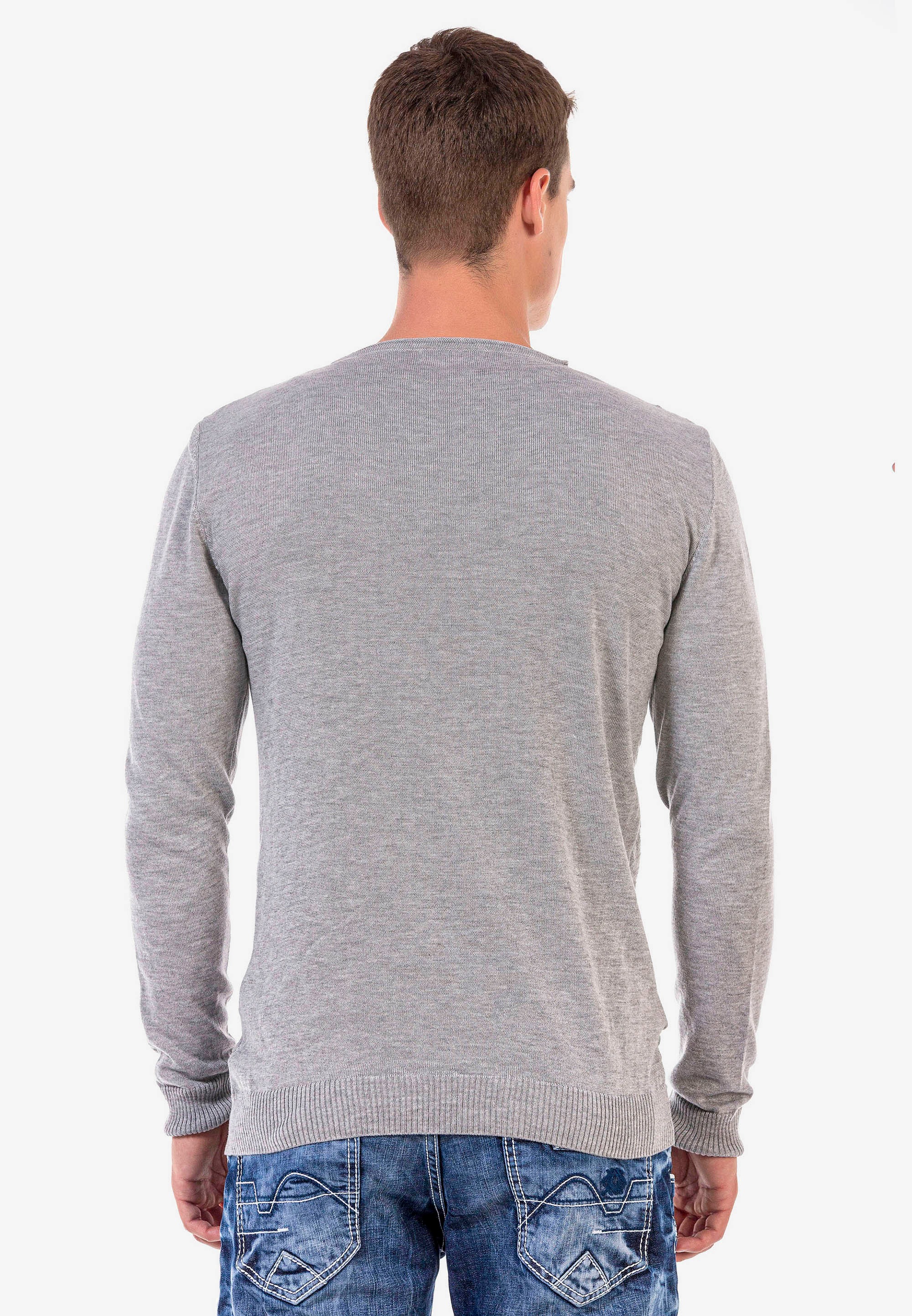 Cipo & Baxx Strickpullover, mit dezentem Strickmuster