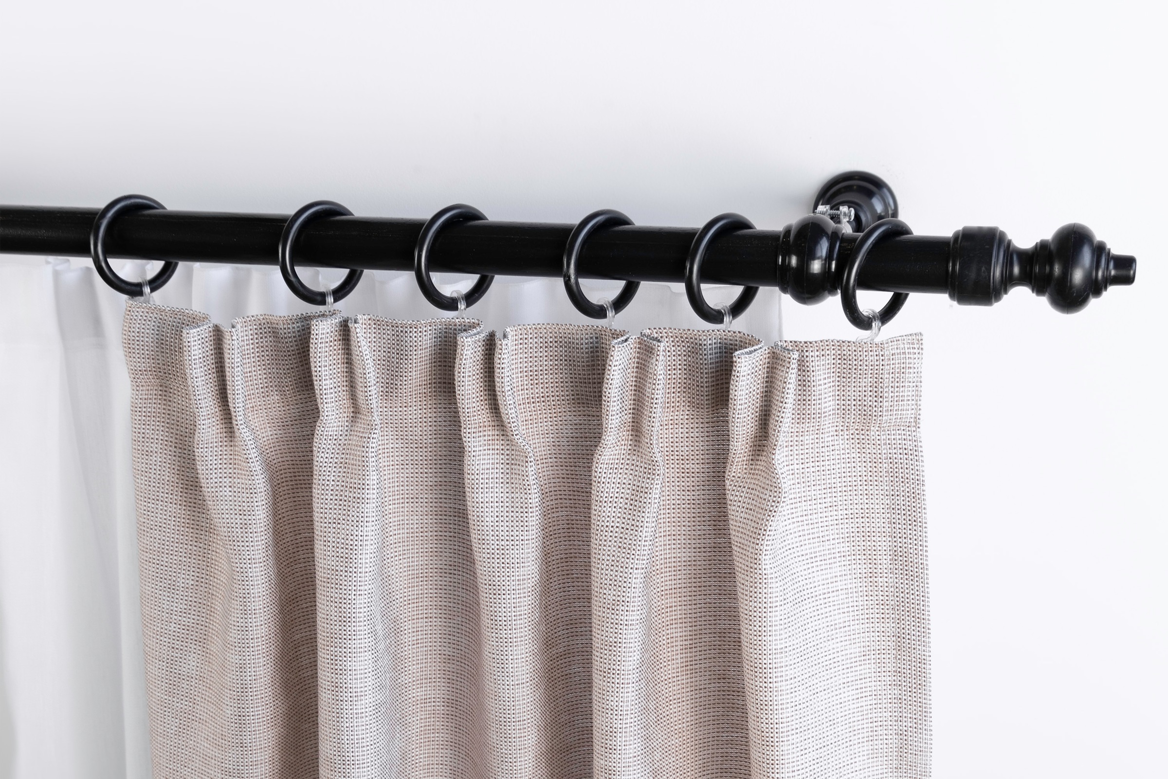 GARESA Gardinenstange "STANDARD" Ø 28 mm 2 läufig-läufig Wunschmaßlänge Vor günstig online kaufen