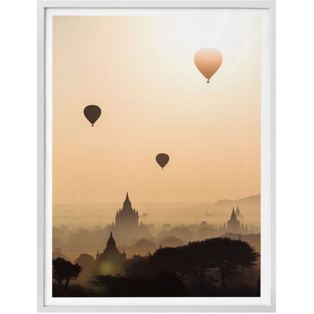 Wall-Art Poster »Morgen über Bagan«, Landschaften, (1 St.), Poster, Wandbild,  Bild, Wandposter kaufen | BAUR