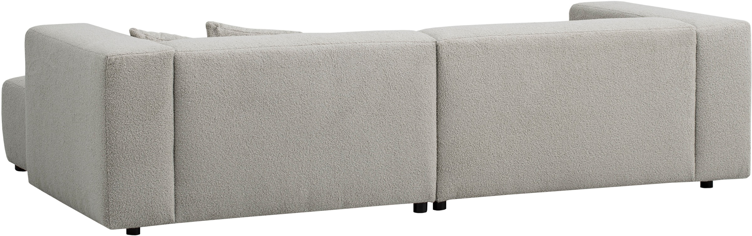 andas Ecksofa »BAKELS, L-Form in Cord oder Boucle-Stoff, moderne Couch«, wahlweise Recamiere rechts/links, bequemer Sitzkomfort