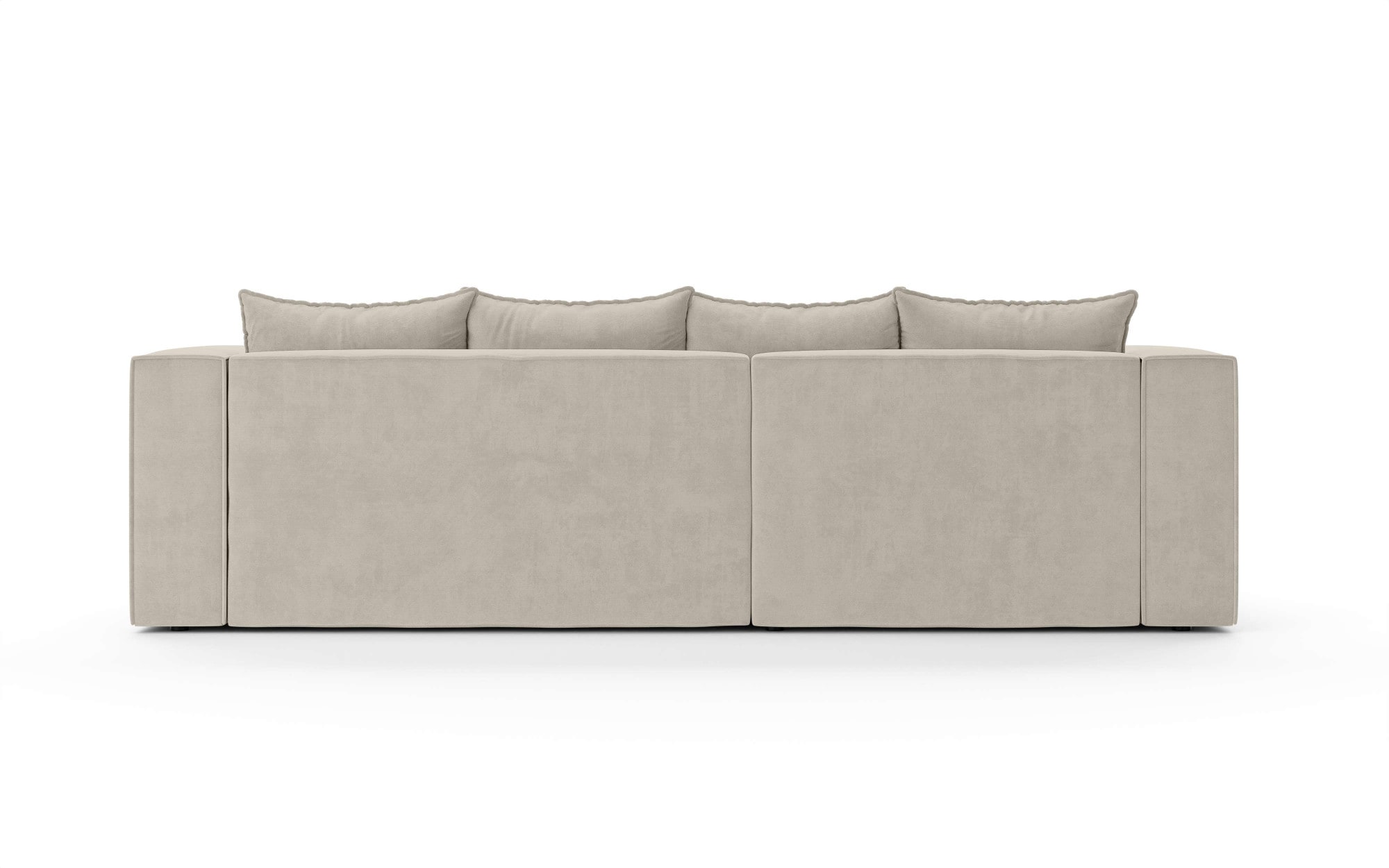 INOSIGN Ecksofa »LINCOLNVILLE mit Bettfunktion und Bettkasten, Maße B/H/T 244/76/150 cm«, L-Form mit Wellenunterfederung, Recamiere beidseitig montierbar