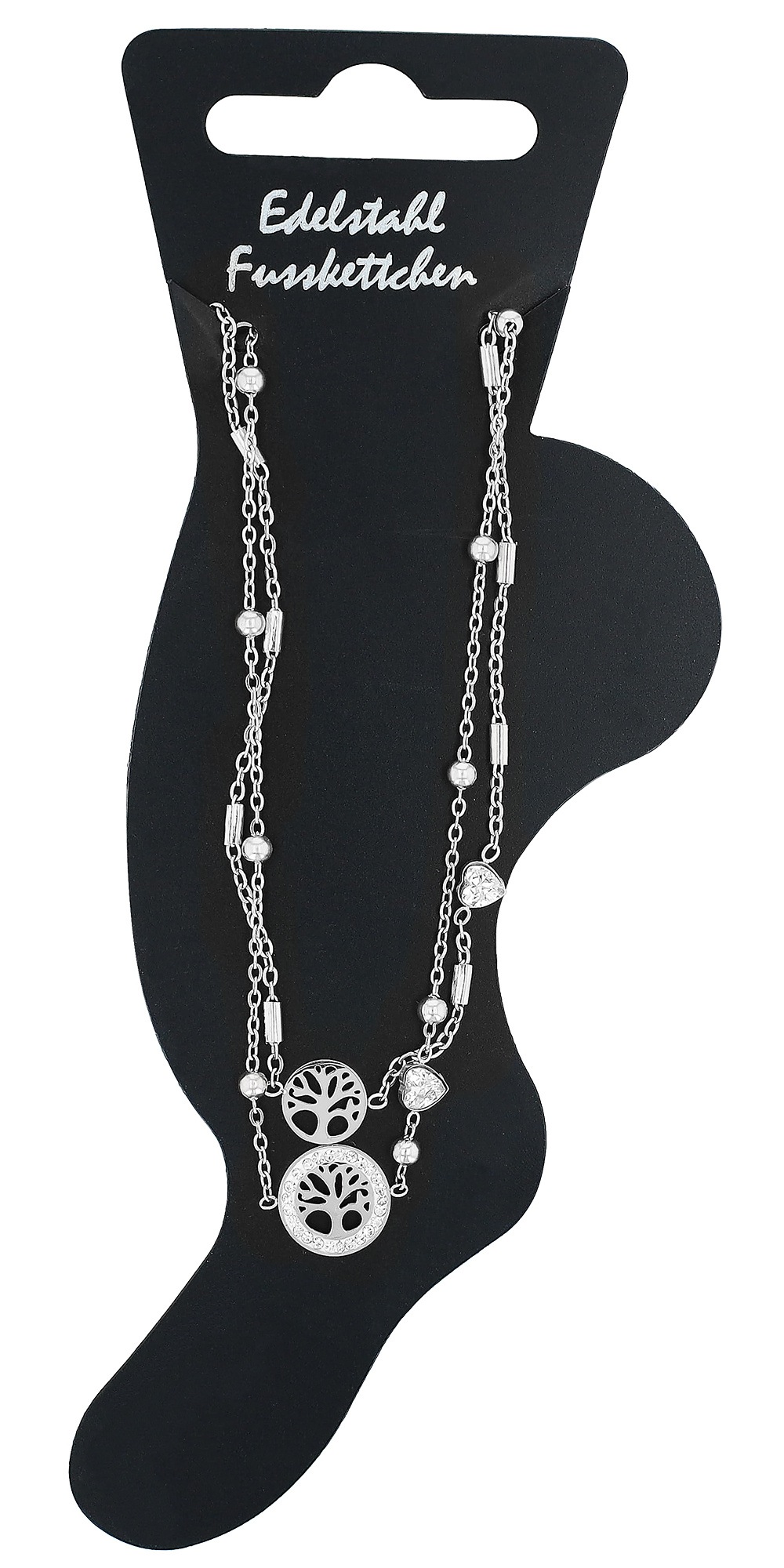 Adelia´s Armband »Armband – Lebensbaum aus Edelstahl mit Strass Steinchen 21 cm« Ein stilvolles Geschenk für besondere Momente