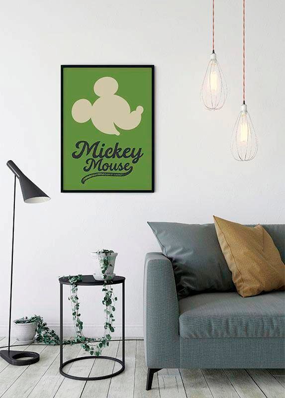 Komar Bild »Mickey Mouse Green Head« Disney 1 Stk. tlg. Wandbild zur Dekoration im Kinderzimmer - ohne Rahmen