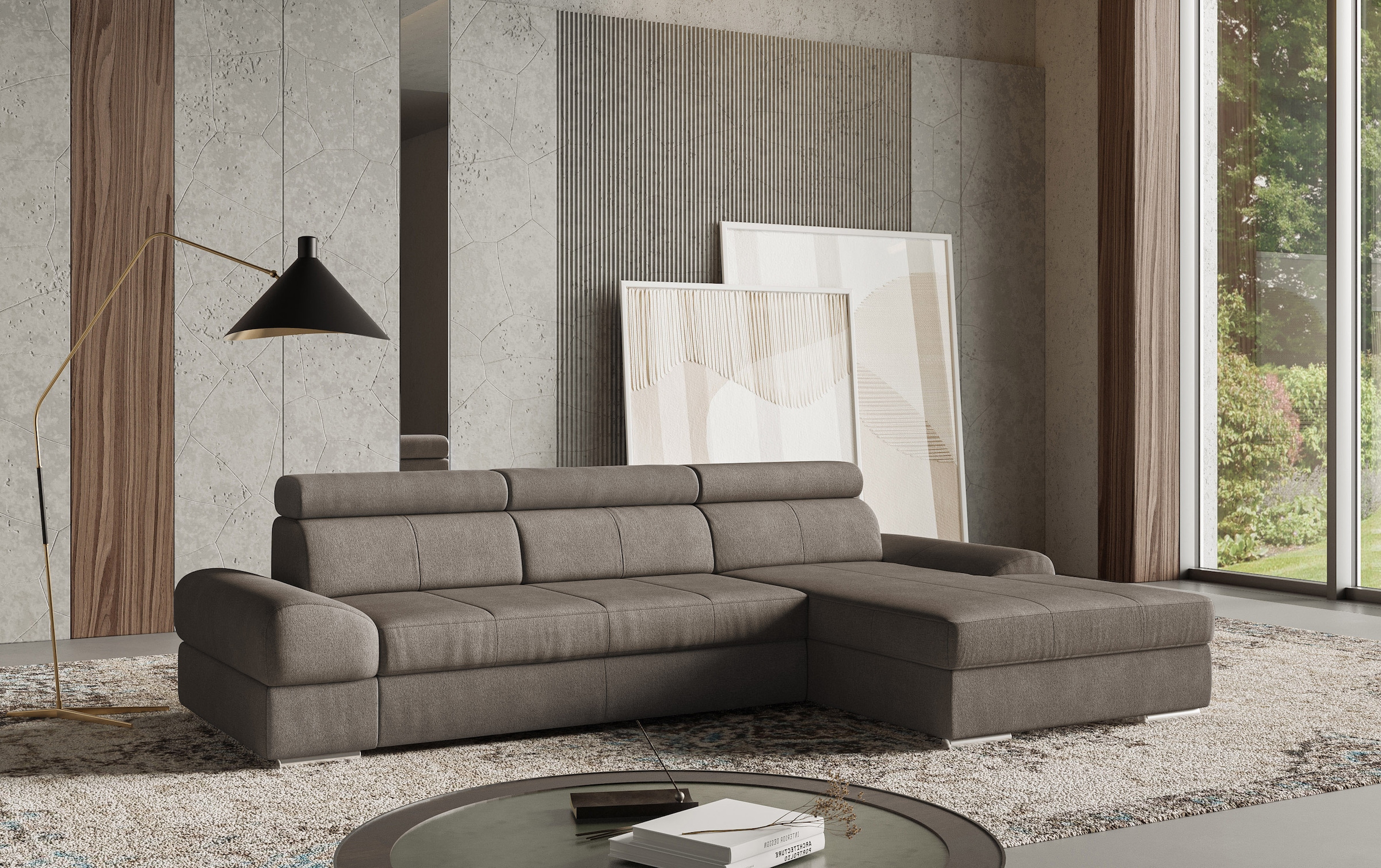 sit&more Ecksofa "Broadway L-Form" inklusive Kopfteilverstellung, wahlweise mit Schlaffunktion