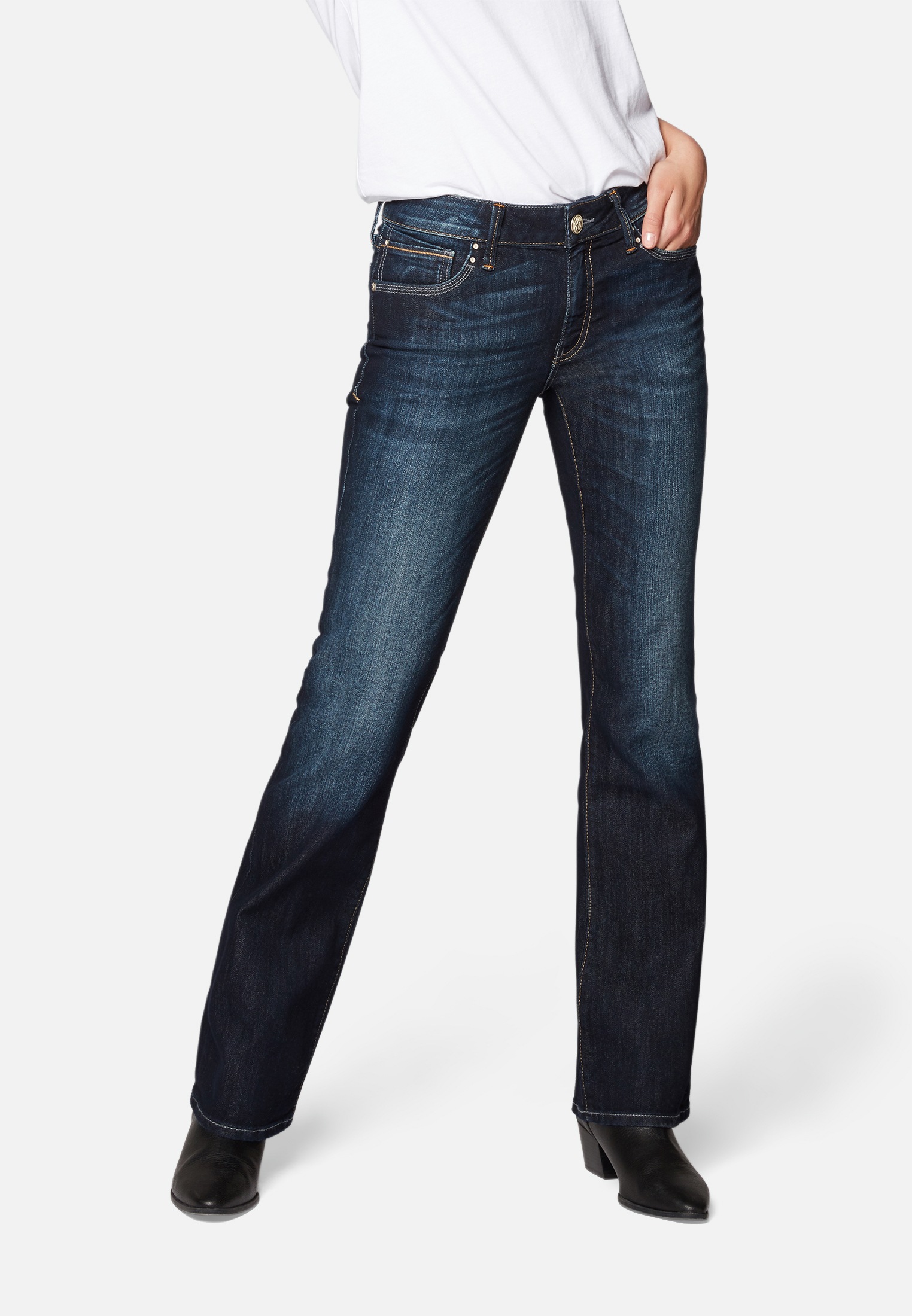 Mavi Bootcut-Jeans »BELLA MID-RISE«, Slim Bootcut Jeans