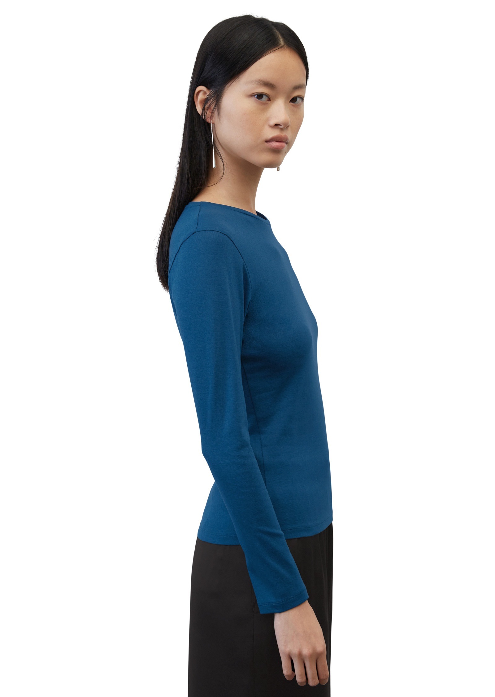 Marc O'Polo Langarmshirt »aus mercerisierter Bio-Baumwolle«