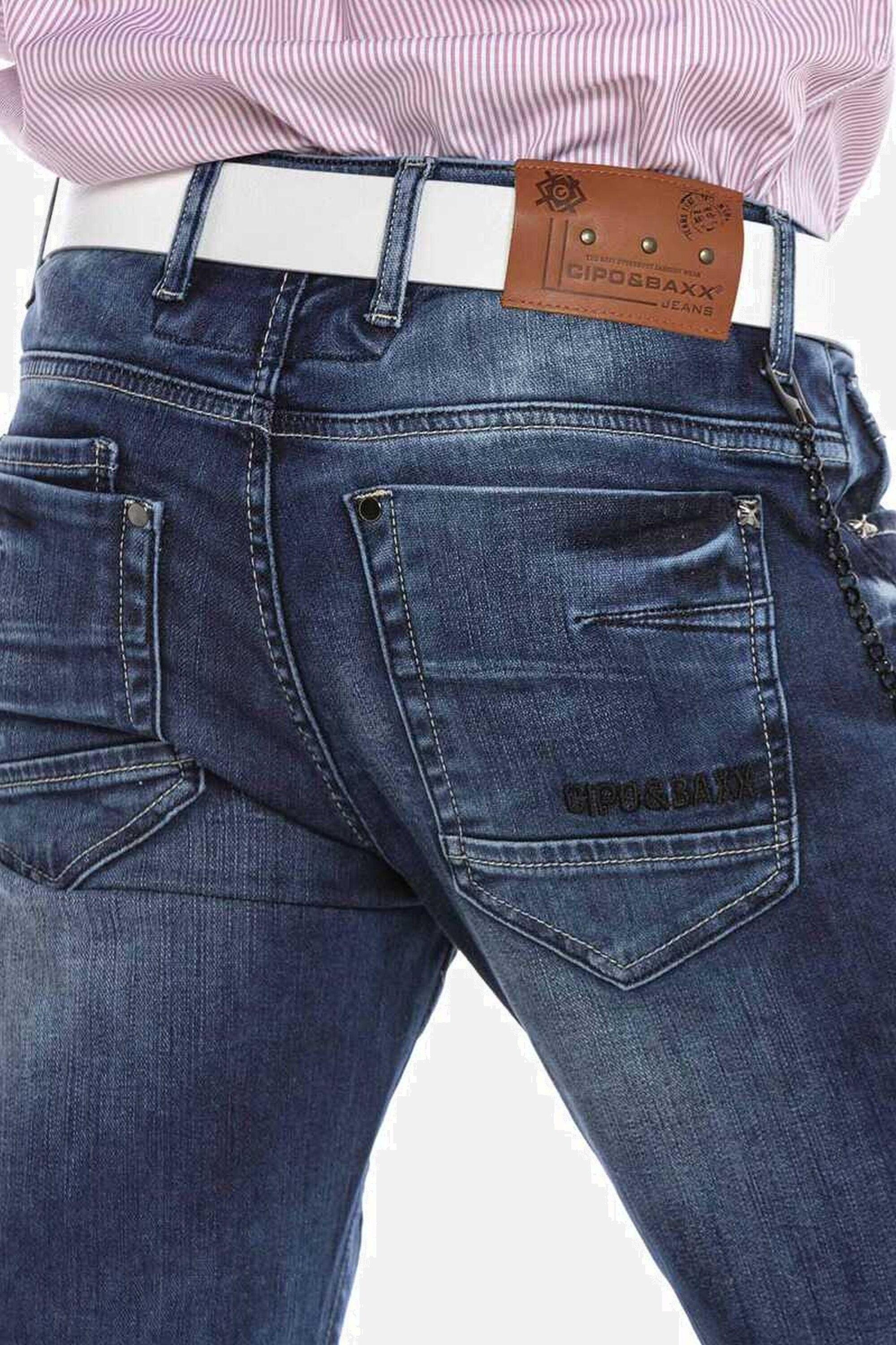 Cipo & Baxx 5-Pocket-Jeans »Jeans«, mit modischen Ziernähten, CD676