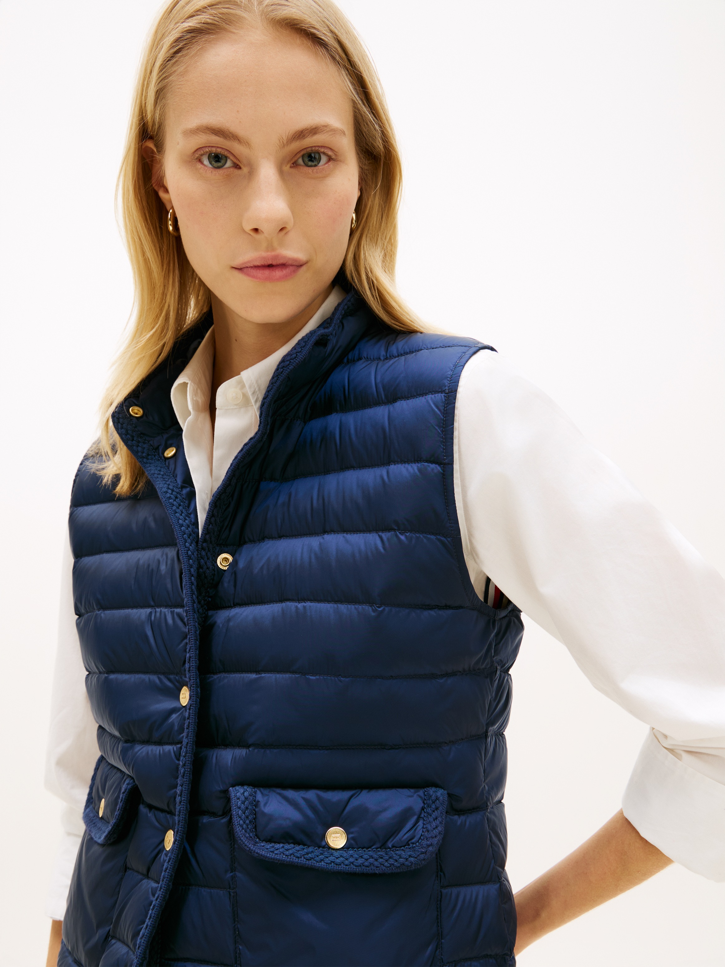 Tommy Hilfiger Steppweste "FEMININE LW DOWN VEST" mit aufgesetzten Taschen günstig online kaufen