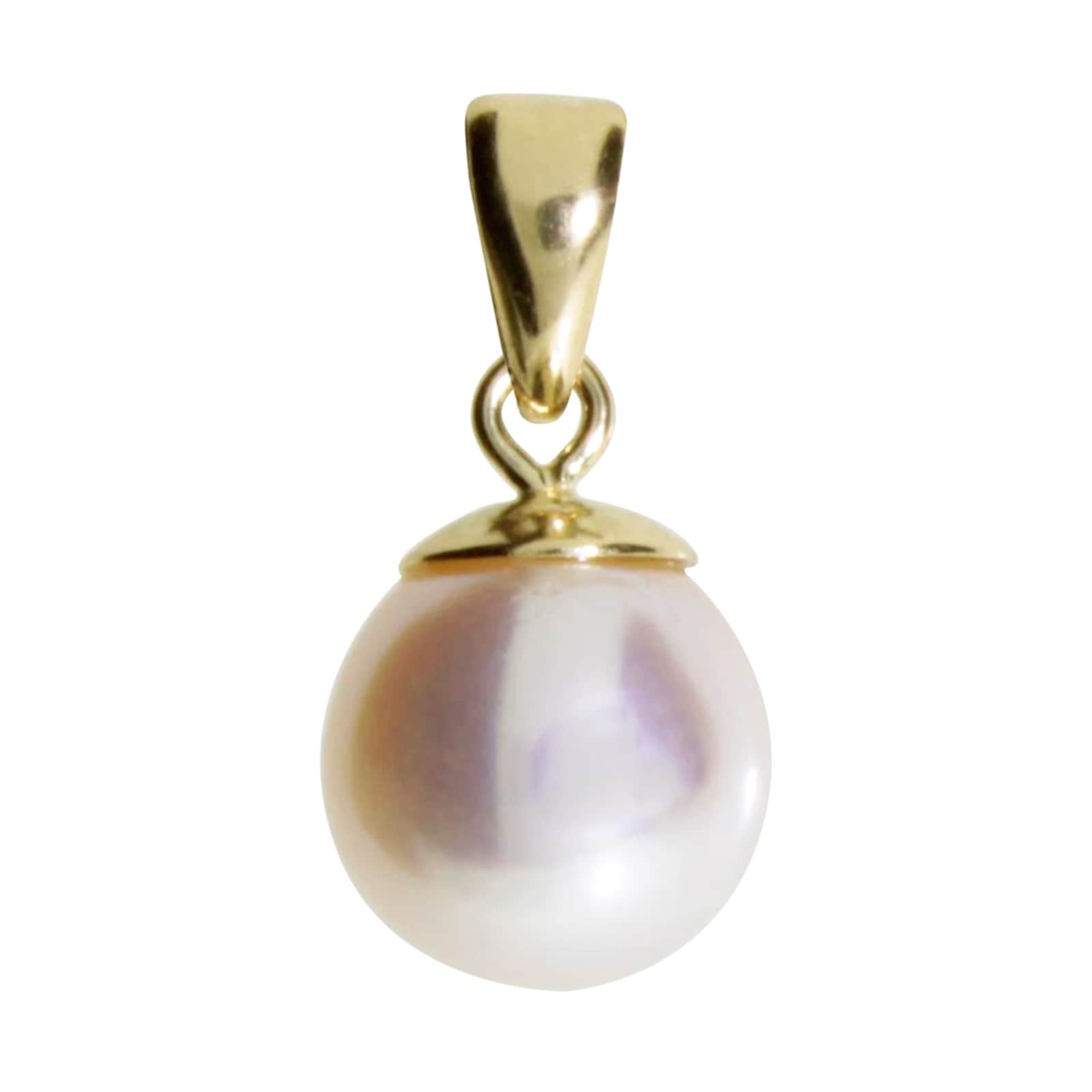 Kettenanhänger OSTSEE-SCHMUCK "Ostsee-Schmuck Anhänger Ingrid 7 Anhänger Ingrid 7", gelb, Schmuckanhänger, Damen, 15 x 7mm, Gelbgold 585, 0,8 g, Kettenanhänger 4