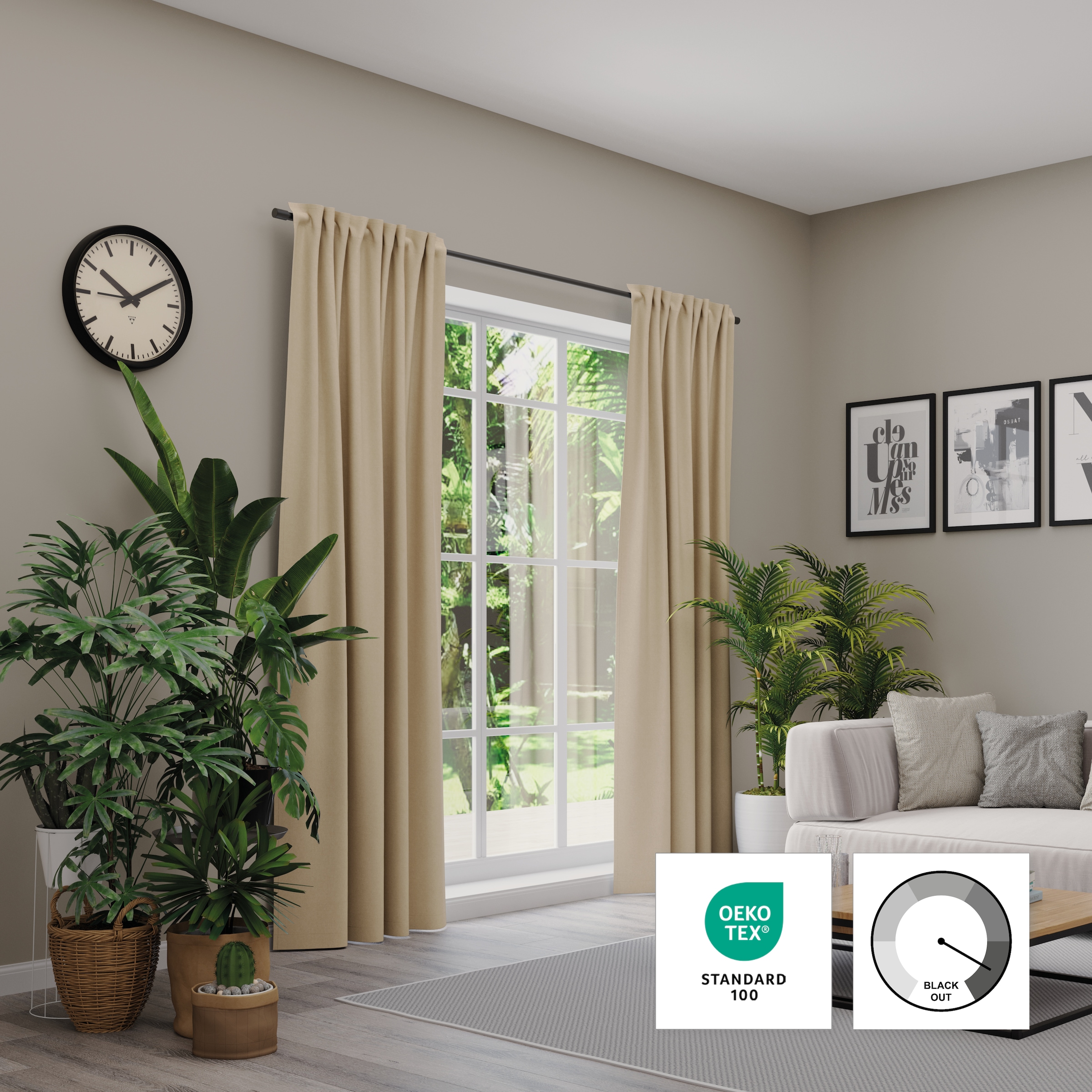 Neutex for you! Vorhang nach Maß »VELVETDREAM« Multifunktionsband 1 Stk. tlg. Uni Blackout mit samtiger Oberfläche