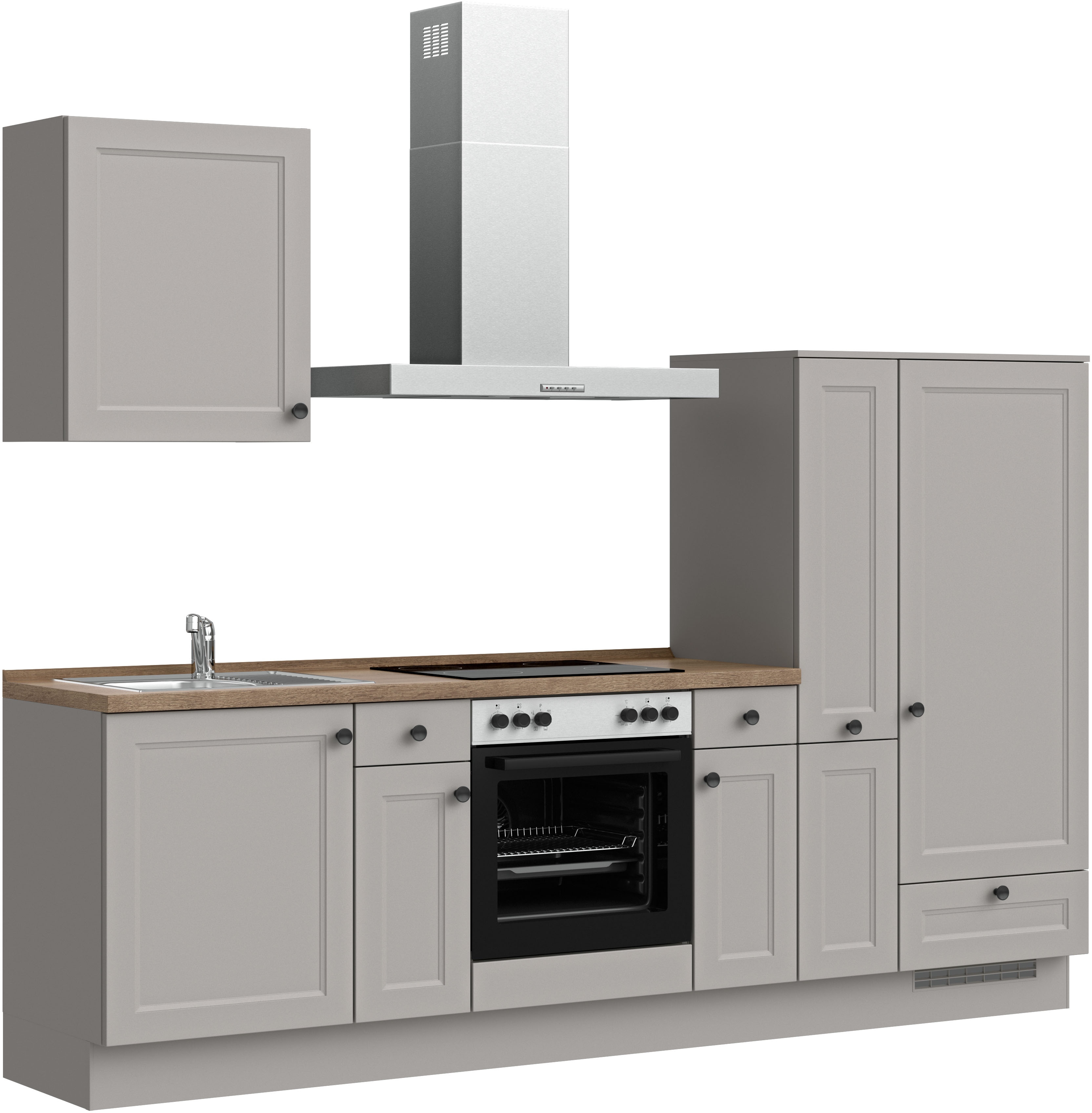 nobilia ""Cascada I", NEU: individuell anpassbar mit gratis Profi-Beratung" vormontiert, Breite 270 cm, Ausrichtung wählbar, wahlw. mit E-Geräten
