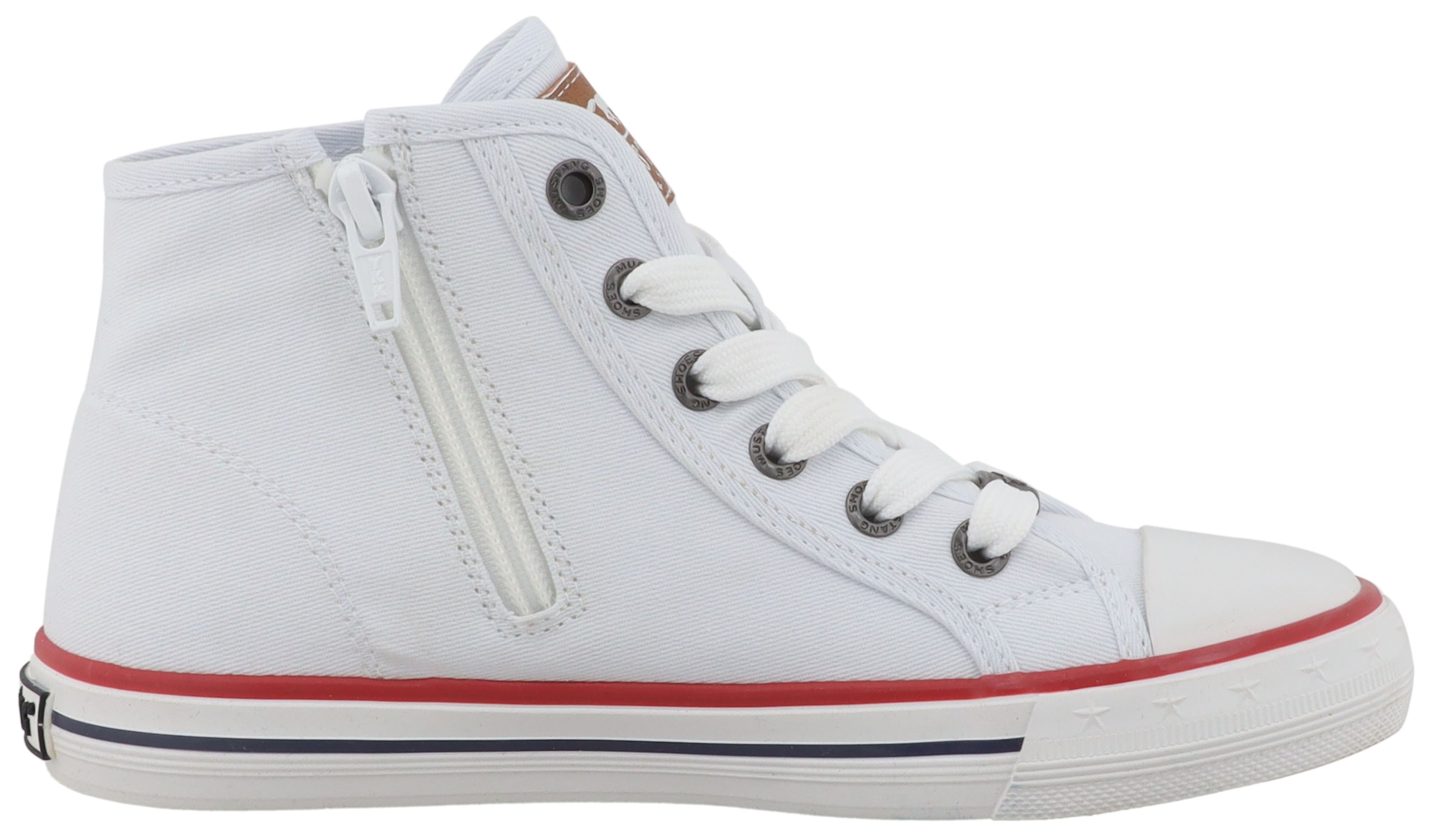Mustang Shoes Sneaker »Gaspare«  Freizeitschuh, Schnürboots, High Top-Sneaker mit Nieten