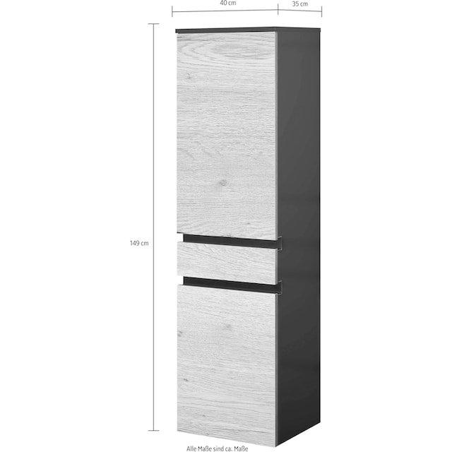 MARLIN Midischrank »3510clarus«, 40 cm breit, Soft-Close-Funktion,  vormontierter Badschrank, Badmöbel | BAUR