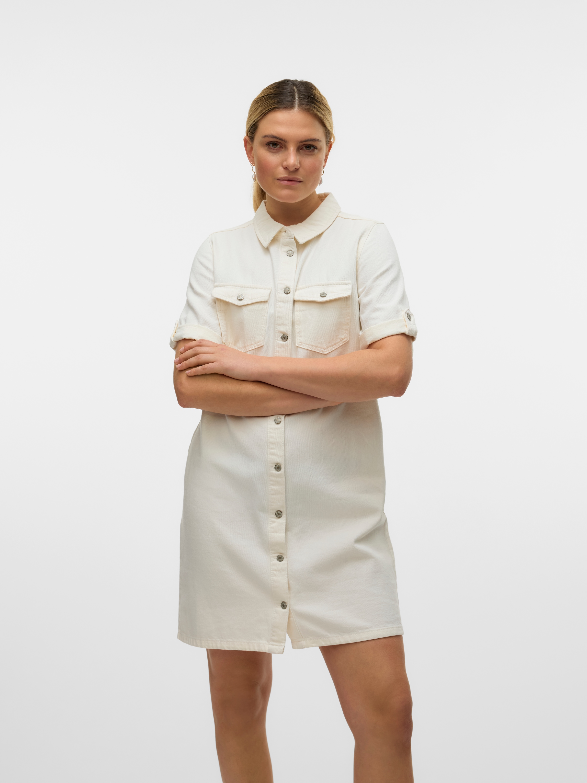 Vero Moda Jeanskleid "VMJENNIE SS SHORT DENIM DRESS NOOS" günstig online kaufen