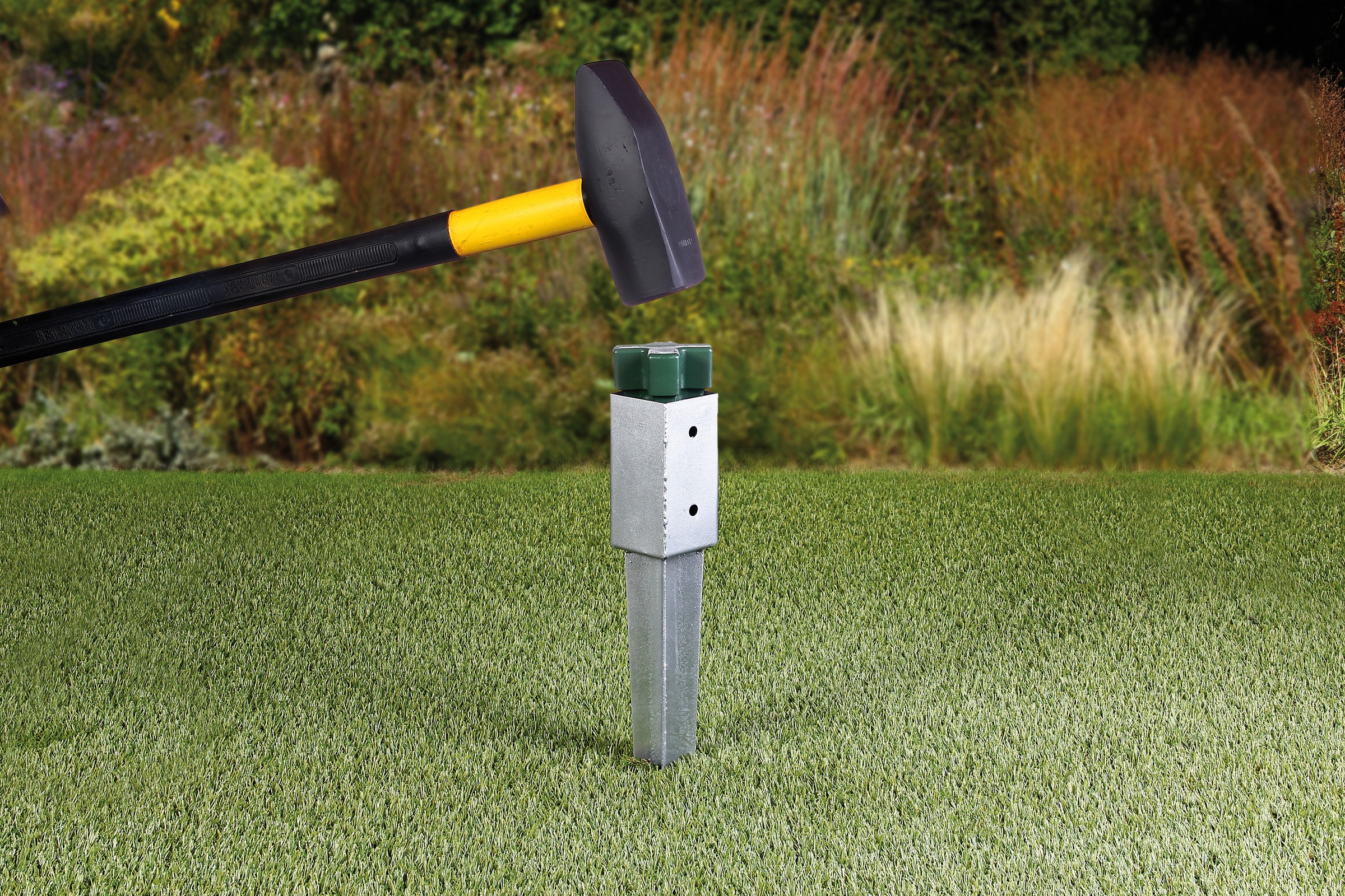 Alberts Einschlag-Bodenhülse "71x71 mm" für Vierkantholzpfosten, mit verste günstig online kaufen