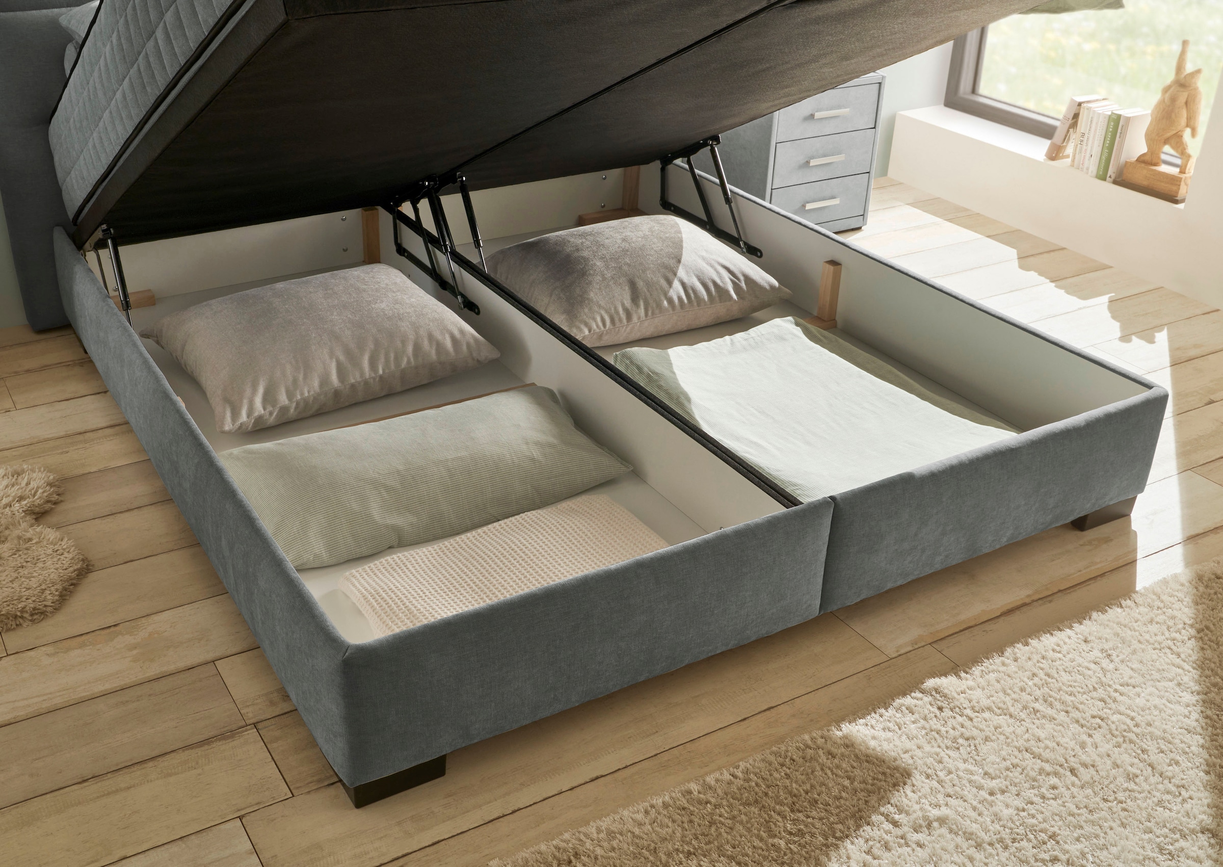 ED EXCITING DESIGN Boxbett »Nagol«, mit Bettkasten, mit Wendematratze, erhältlich in verschiedenen Breiten