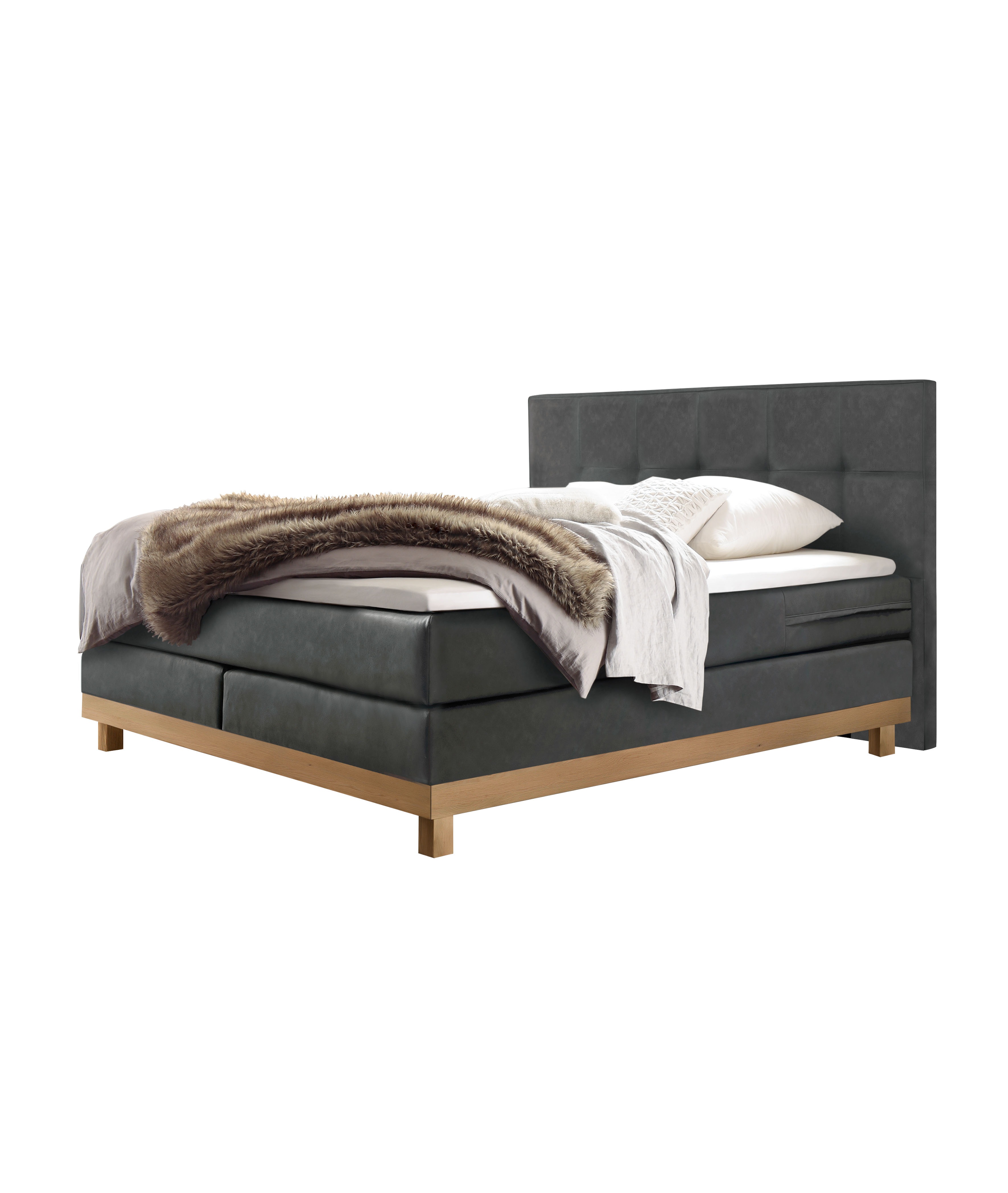 Thumbnail - HASENA Boxspringbett "Bella", inkl. Topper, Massivholzrahmen aus Eiche