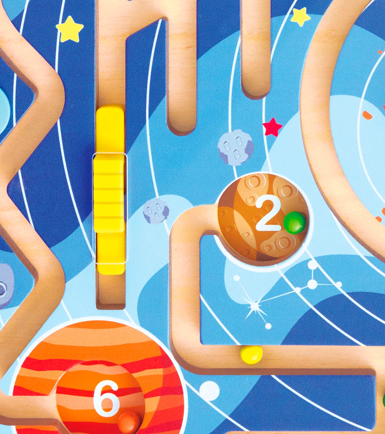 Hape Spielcenter »Labyrinth- & Tangram-Tafel „Weltraum”«