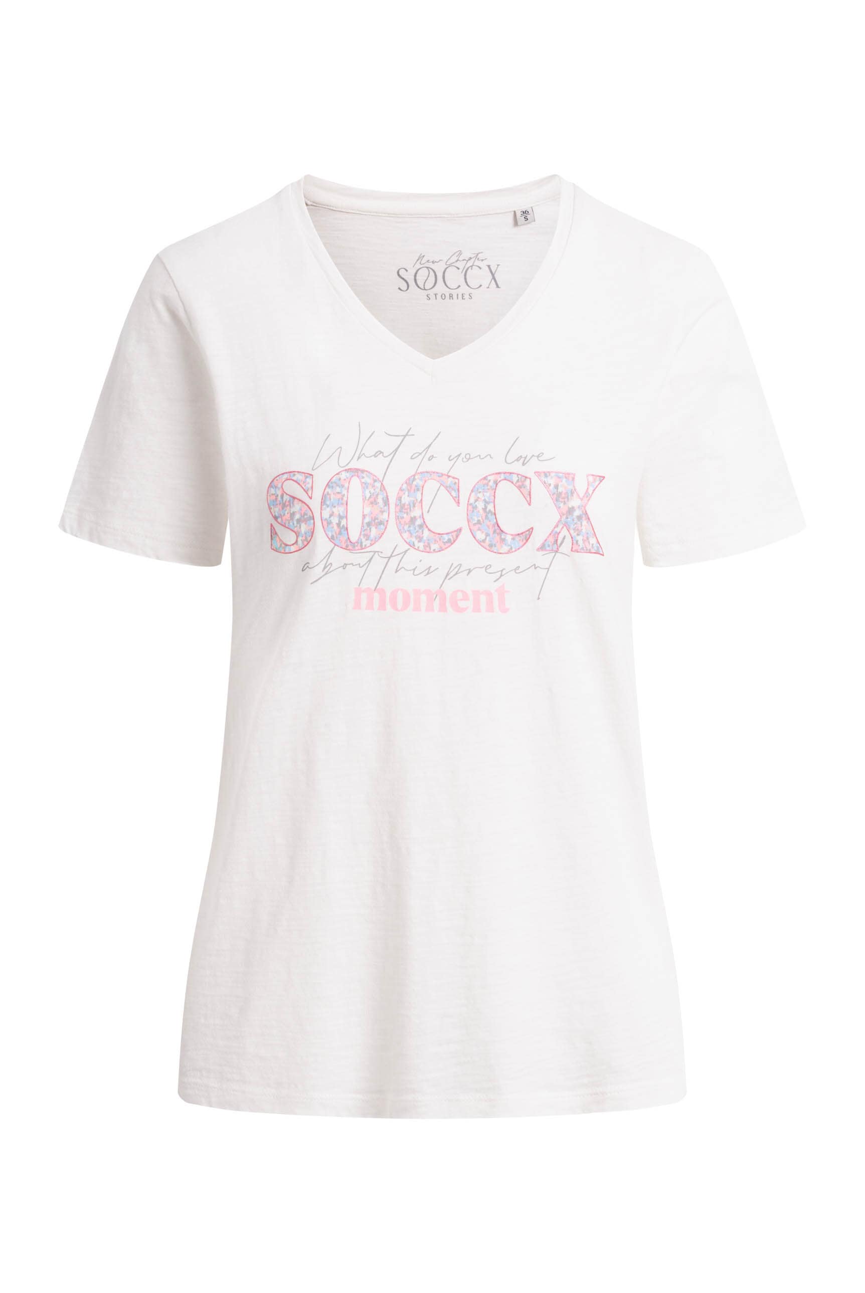 SOCCX V-Shirt aus Baumwolle