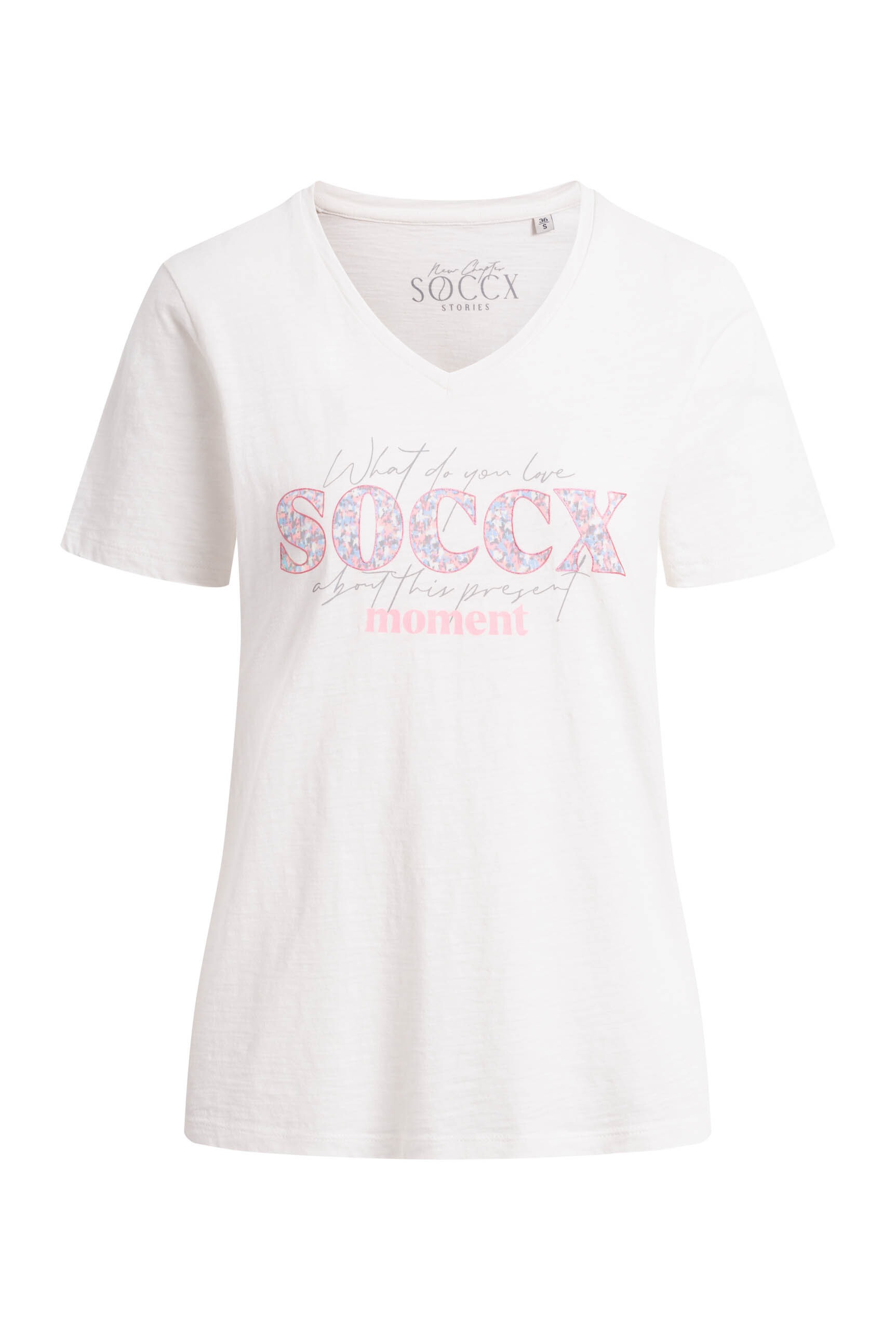 SOCCX V-Shirt aus Baumwolle günstig online kaufen