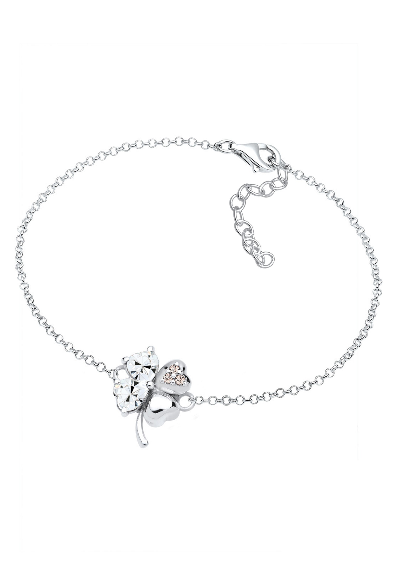 Elli Armband »Kleeblatt Kristalle 925 Sterling Silber«